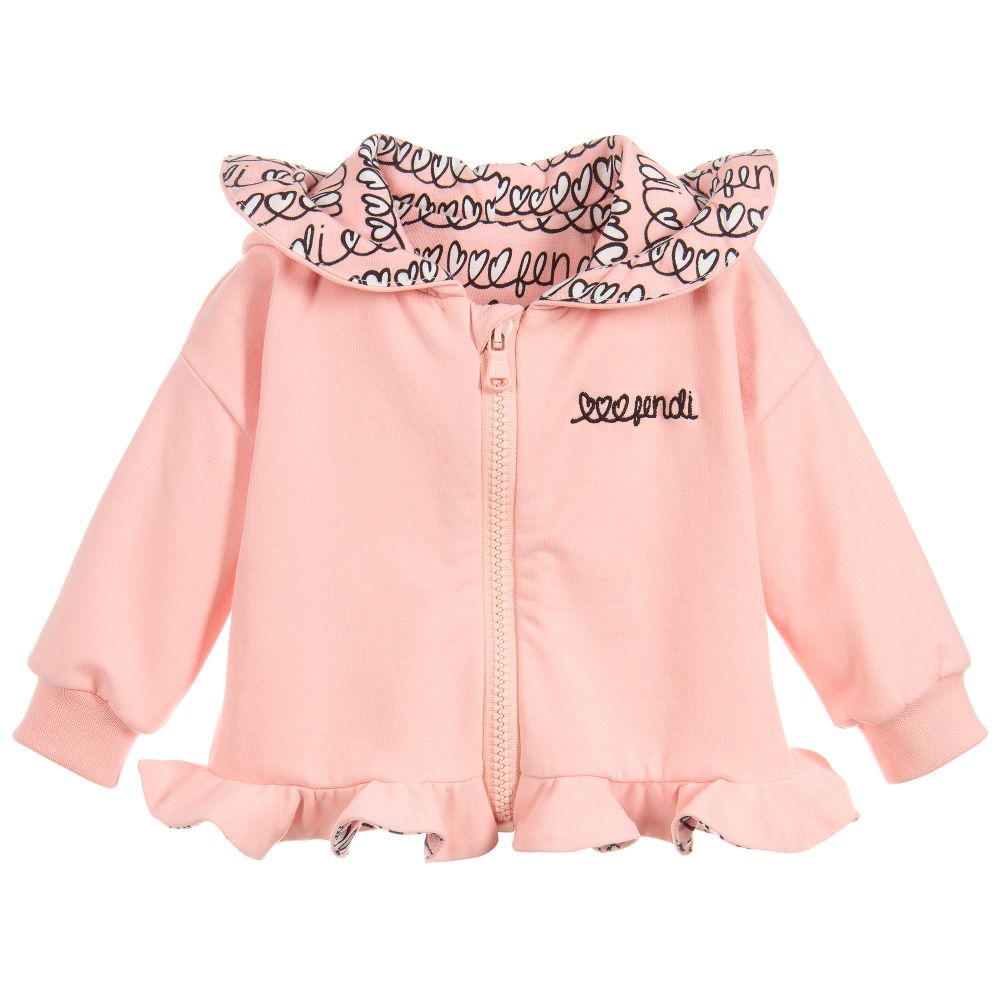 Baby Girls Pink Cotton Cardigan
