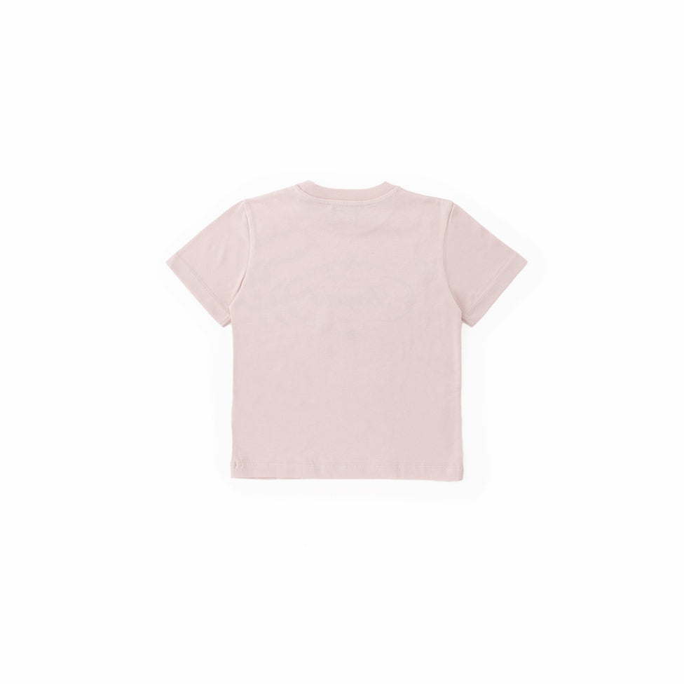 Girls Pink Logo Cotton T-Shirt