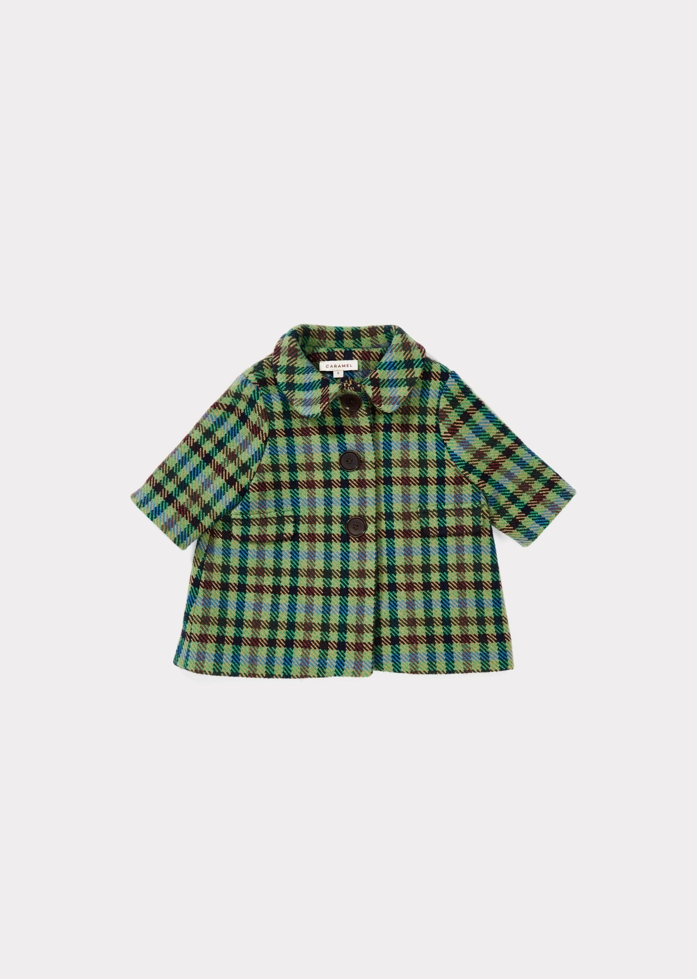 Baby Peppermint Check Wool Coat