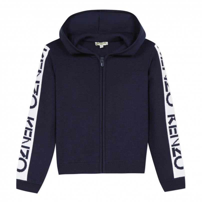Girls Navy Logo Hoodie