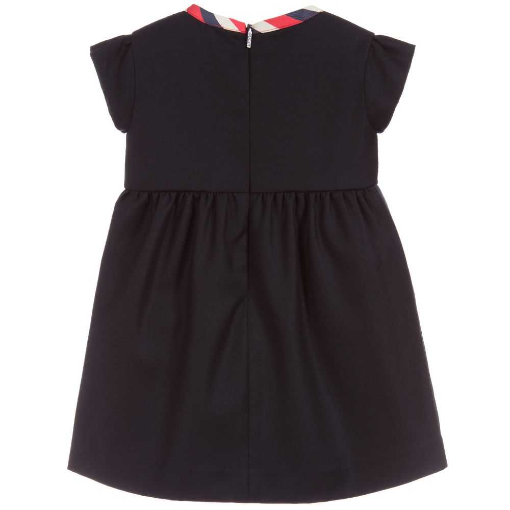 Baby Girls Navy & Sylvie Wool Dress