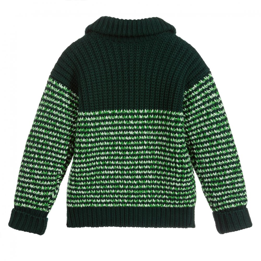 Pull en laine vert pour garçons et filles