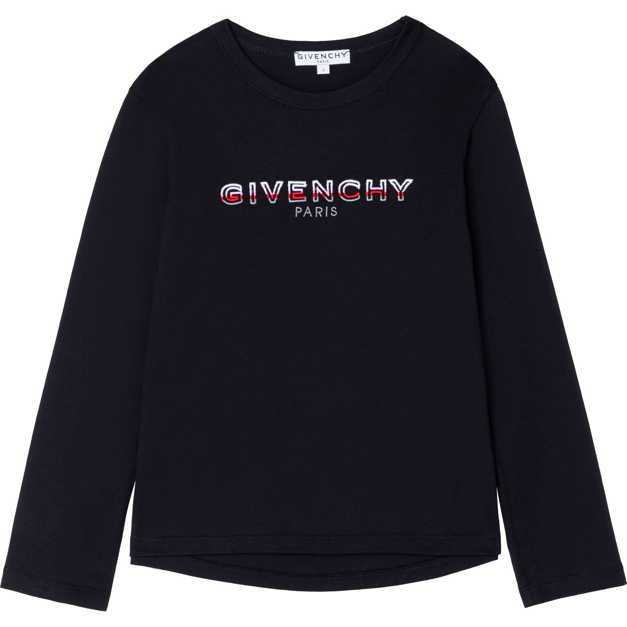 Girls Black Logo Cotton T-Shirt
