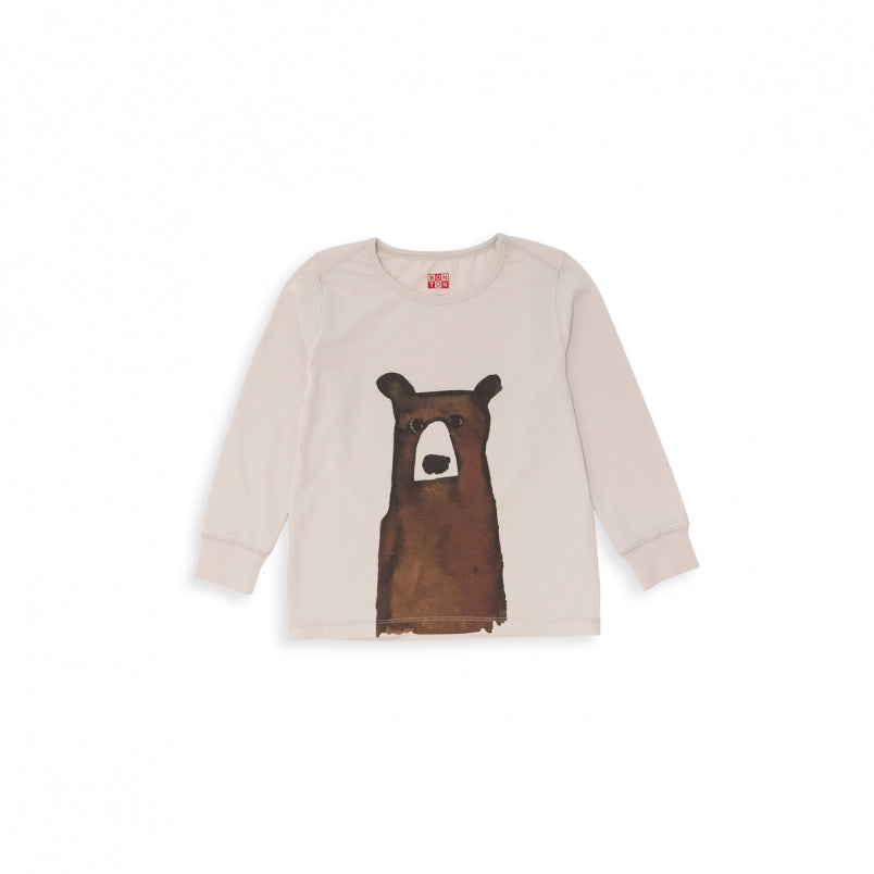 Boys White Dog Cotton T-shirt