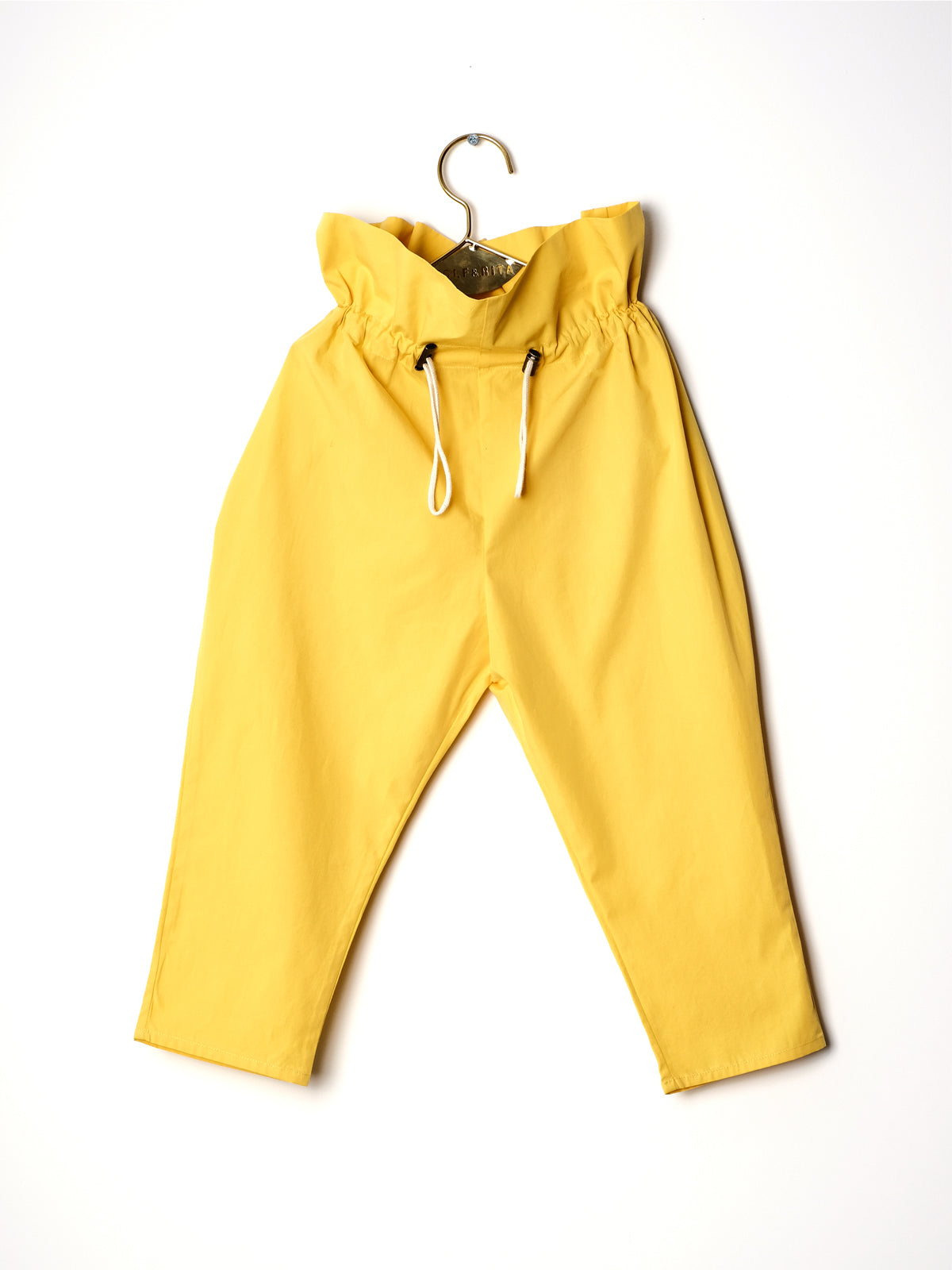 Girls & Boys Yellow Cotton Trousers