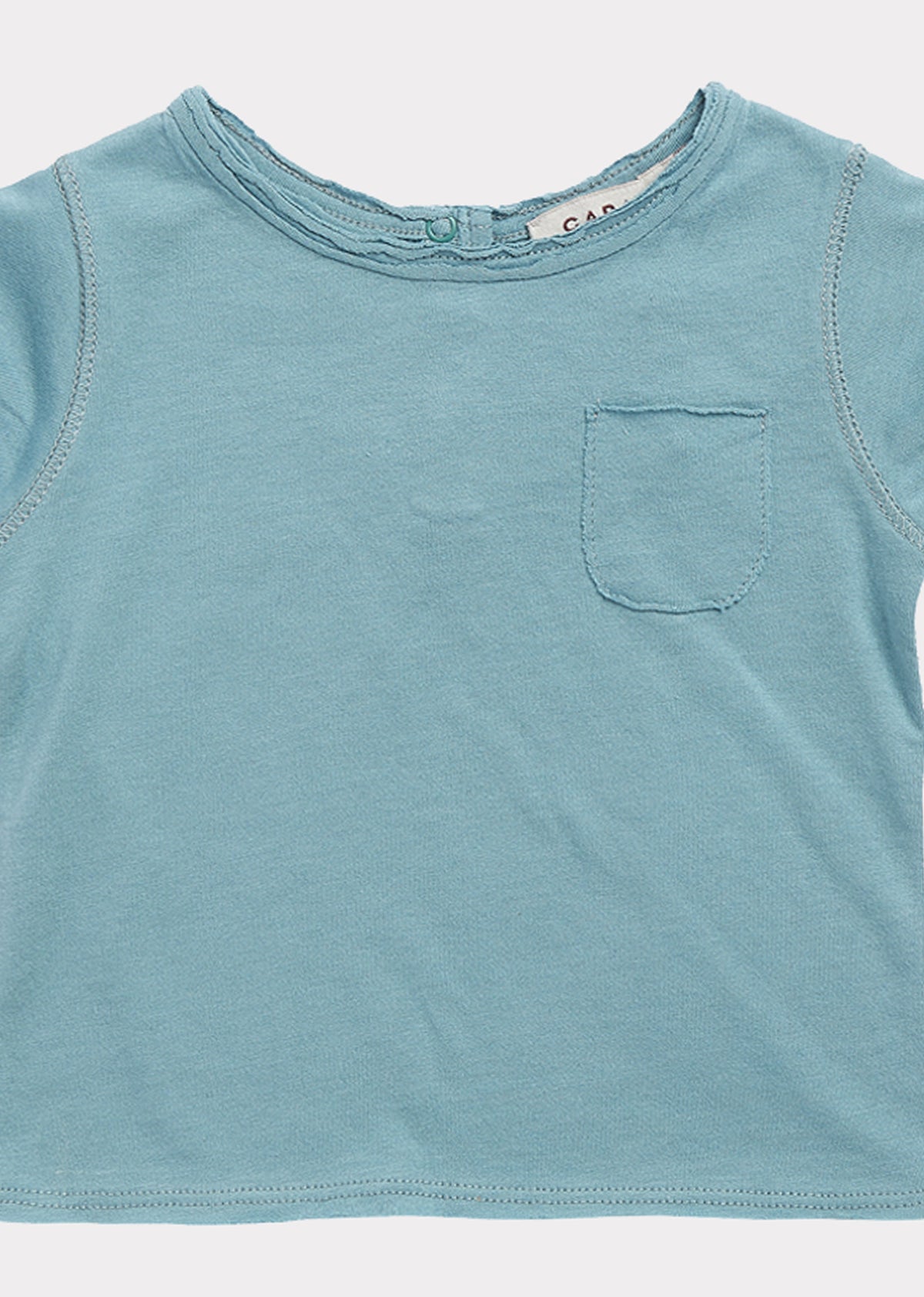T-shirt en coton bleu clair pour bébés garçons et filles