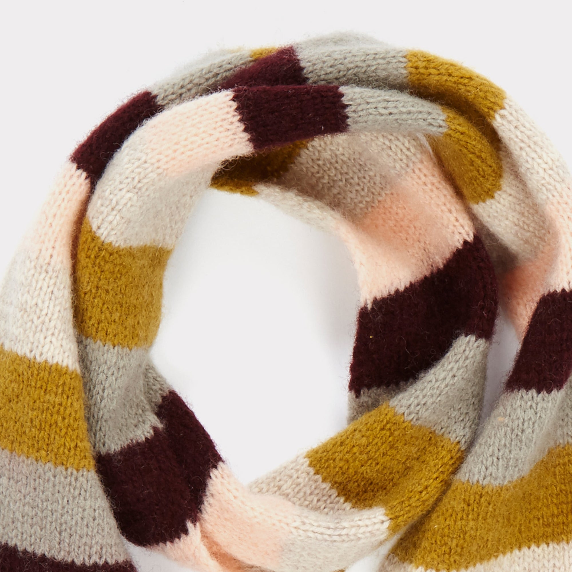 Girls Rosewood Striped Scarve