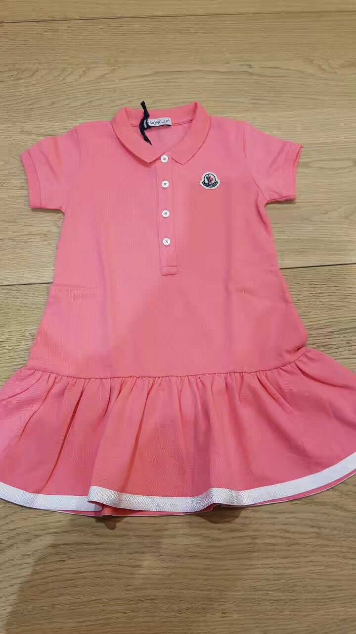 Girls Pink Polo Dress