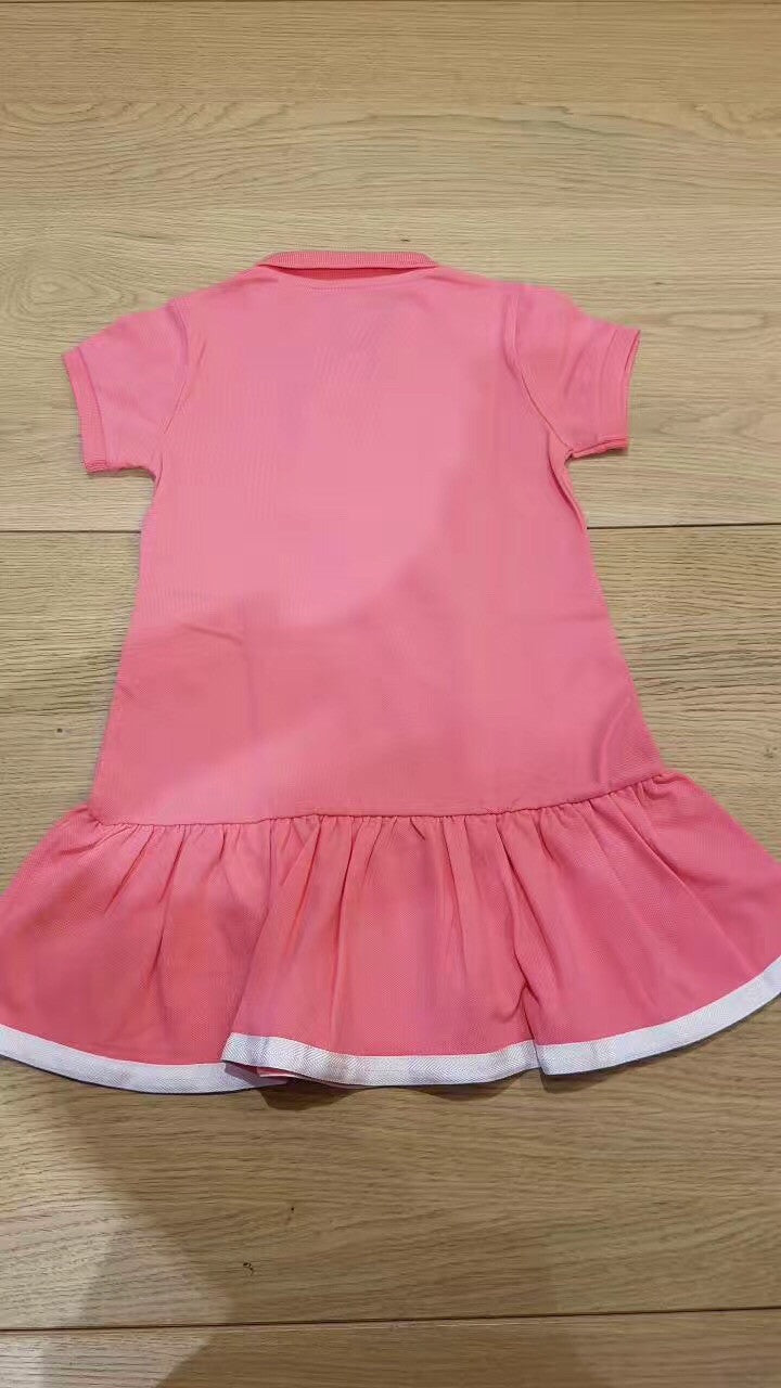 Girls Pink Polo Dress