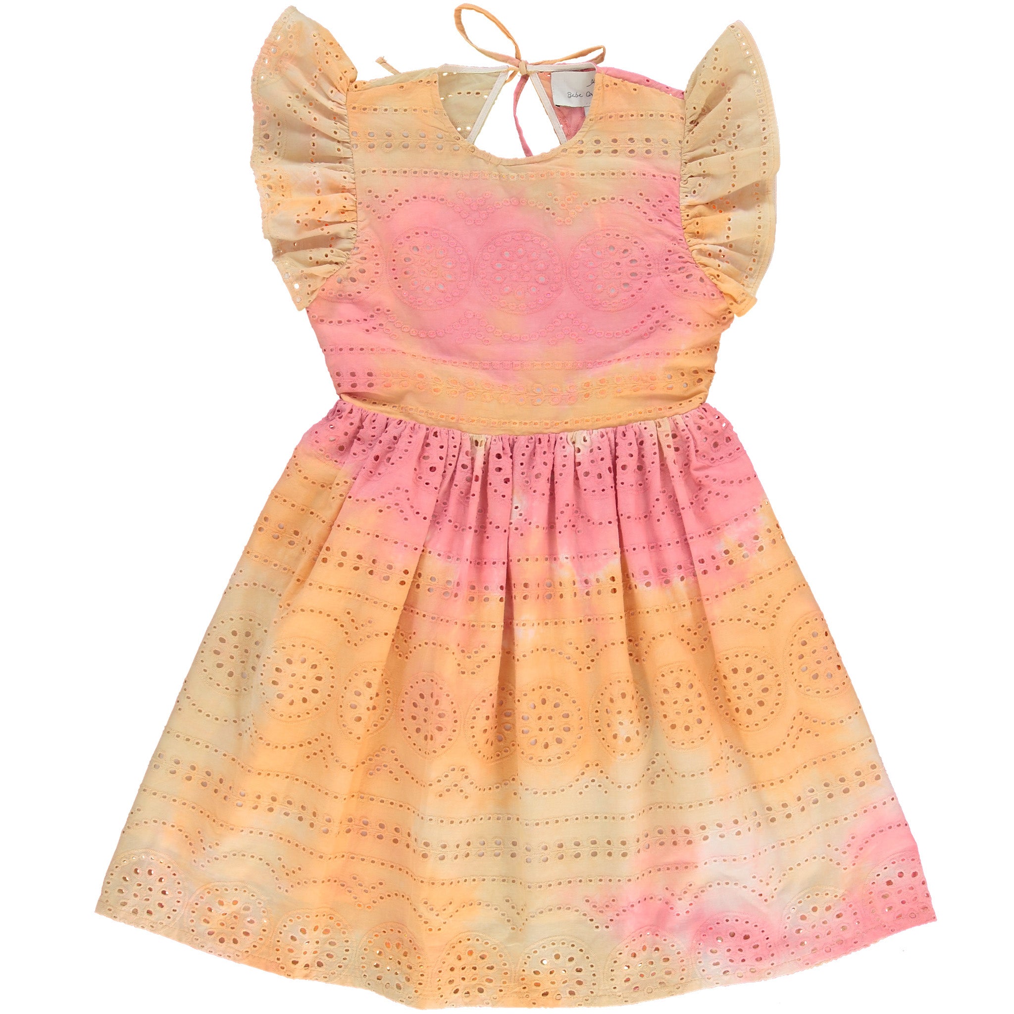 Girls Multicolor Embroidered Cotton Dress