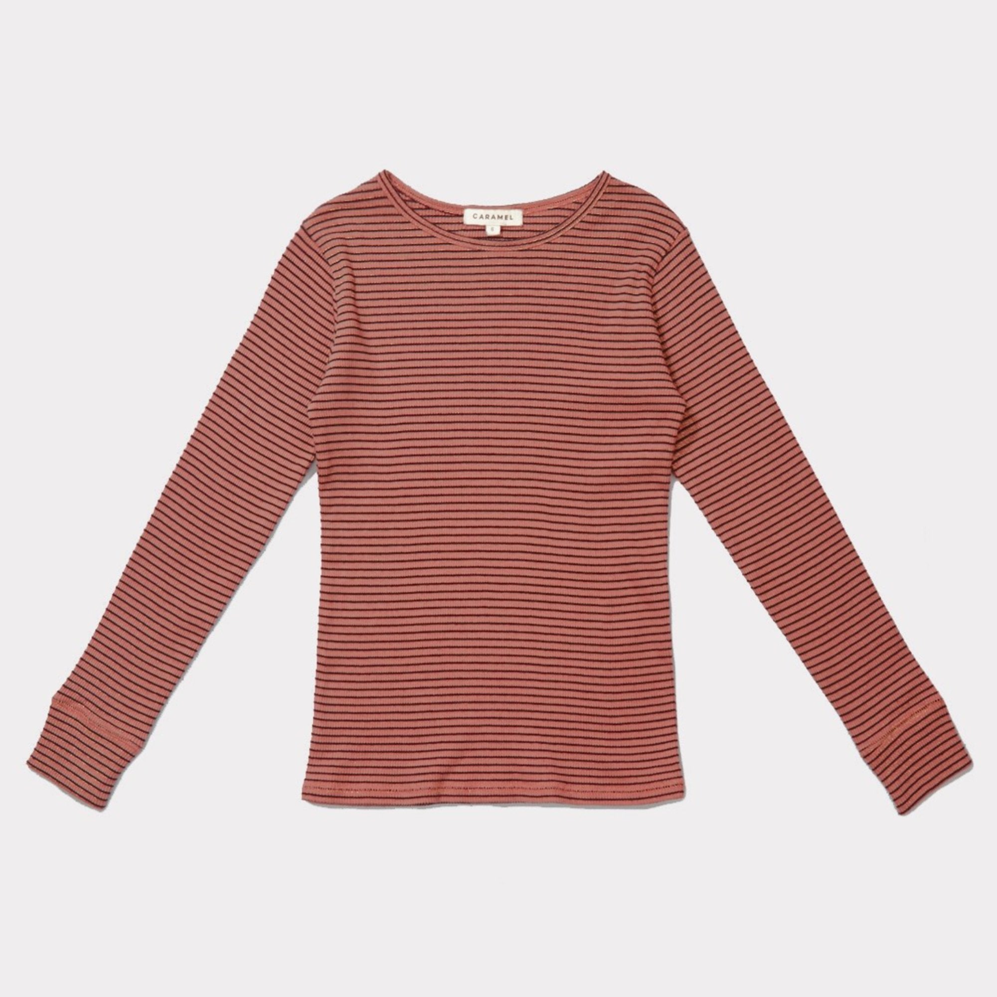 Girls Rust Cotton Rib Jersey T-shirt
