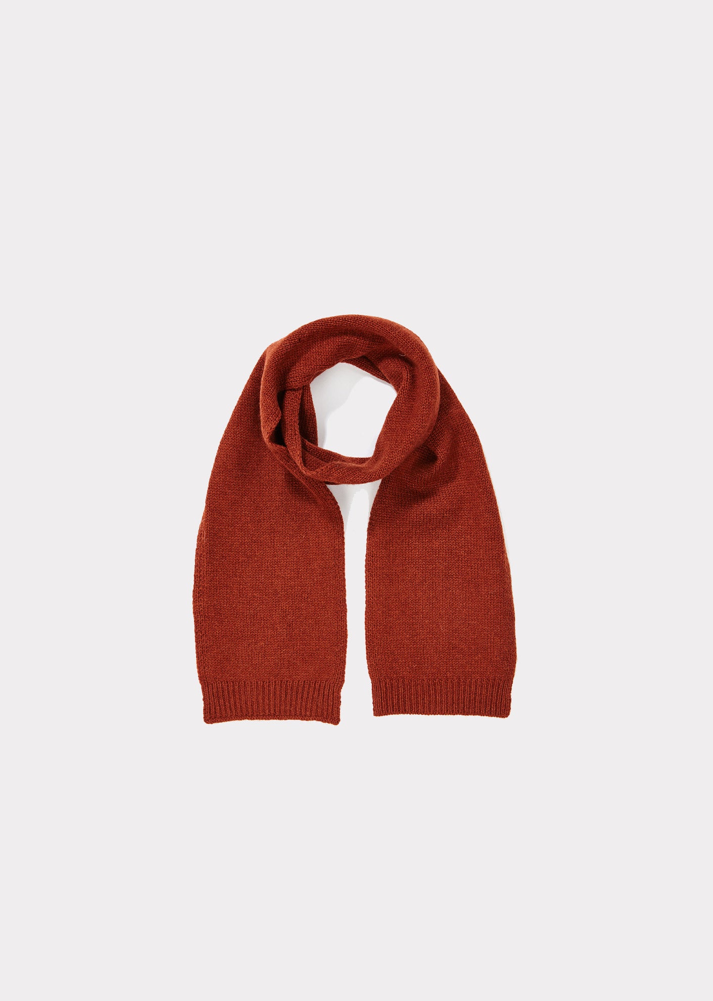 Girls Rust Red Cashmere Scarf