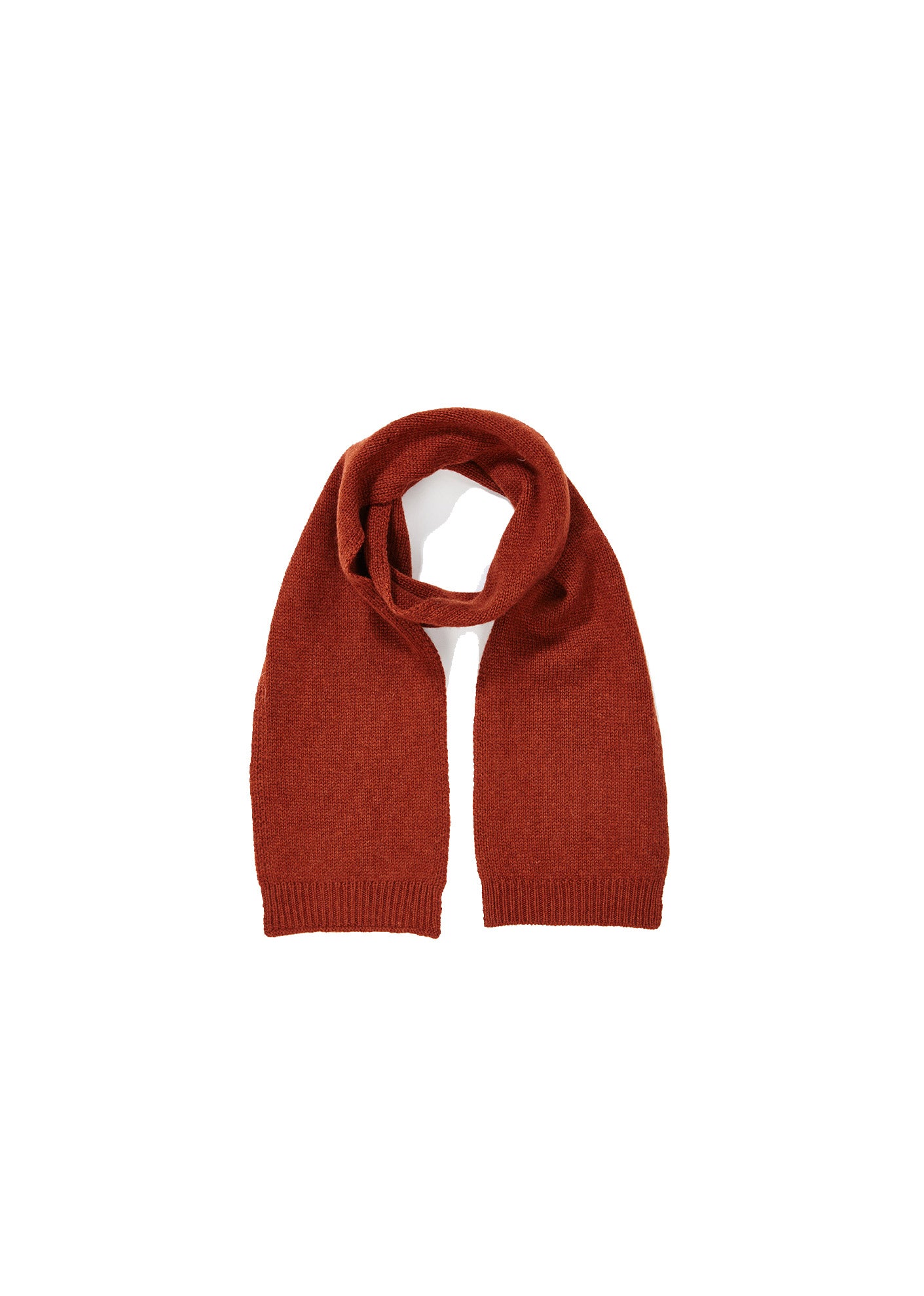 Girls Rust Red Cashmere Scarf