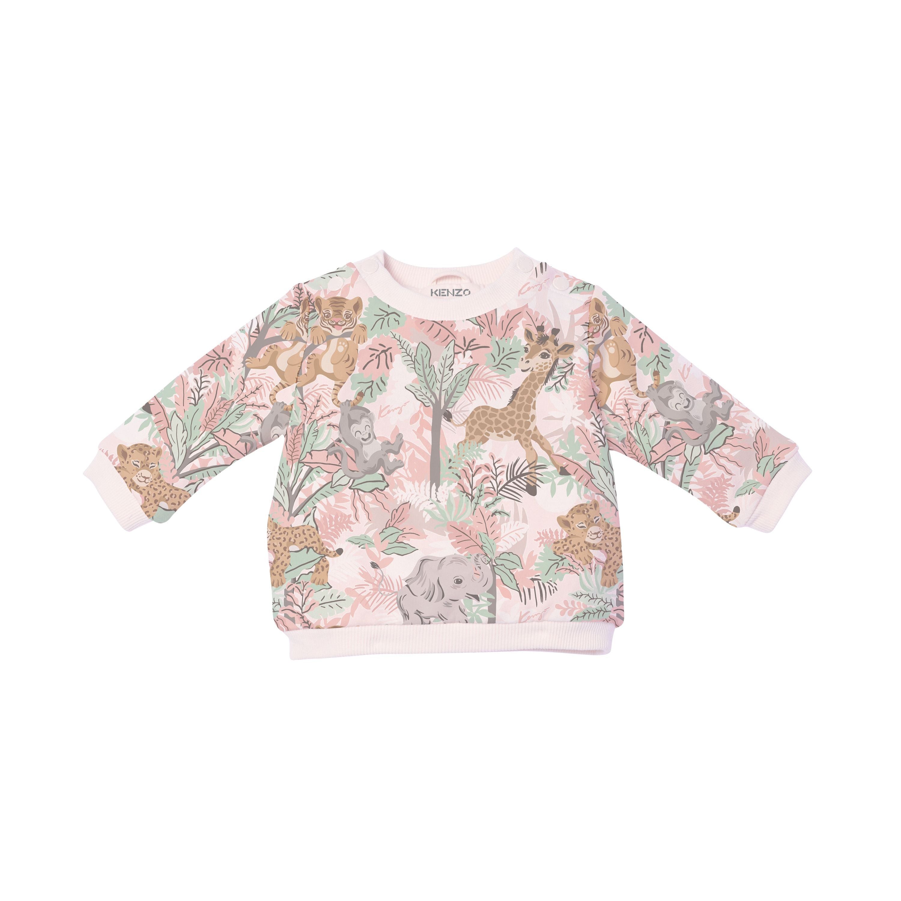 Baby Girls Pink Printed Sweatshirt