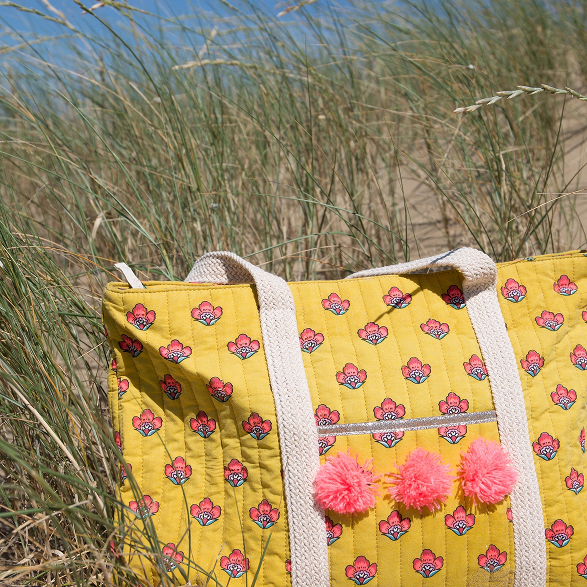 Girls Safran Flowers Cotton Bag