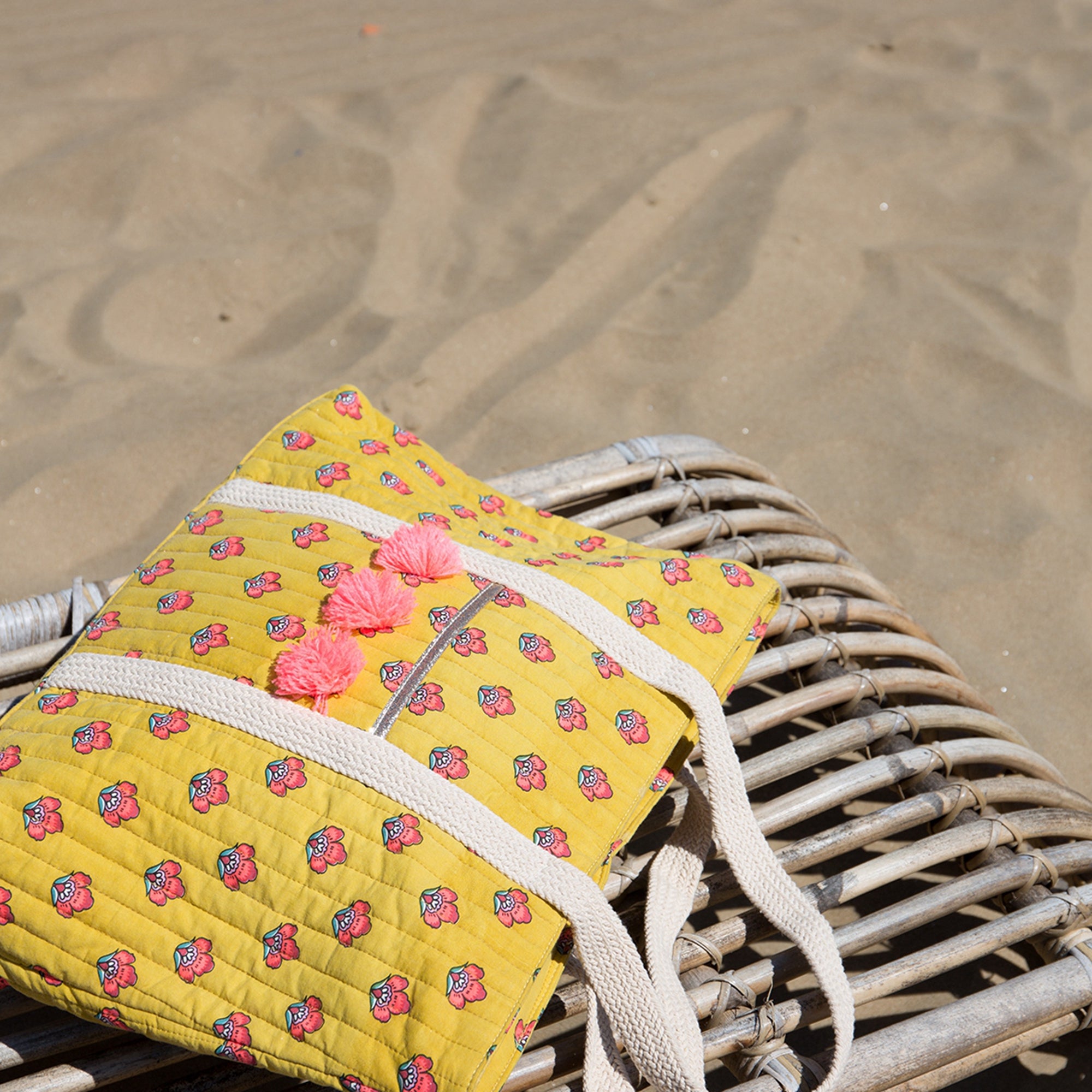 Girls Safran Flowers Cotton Bag