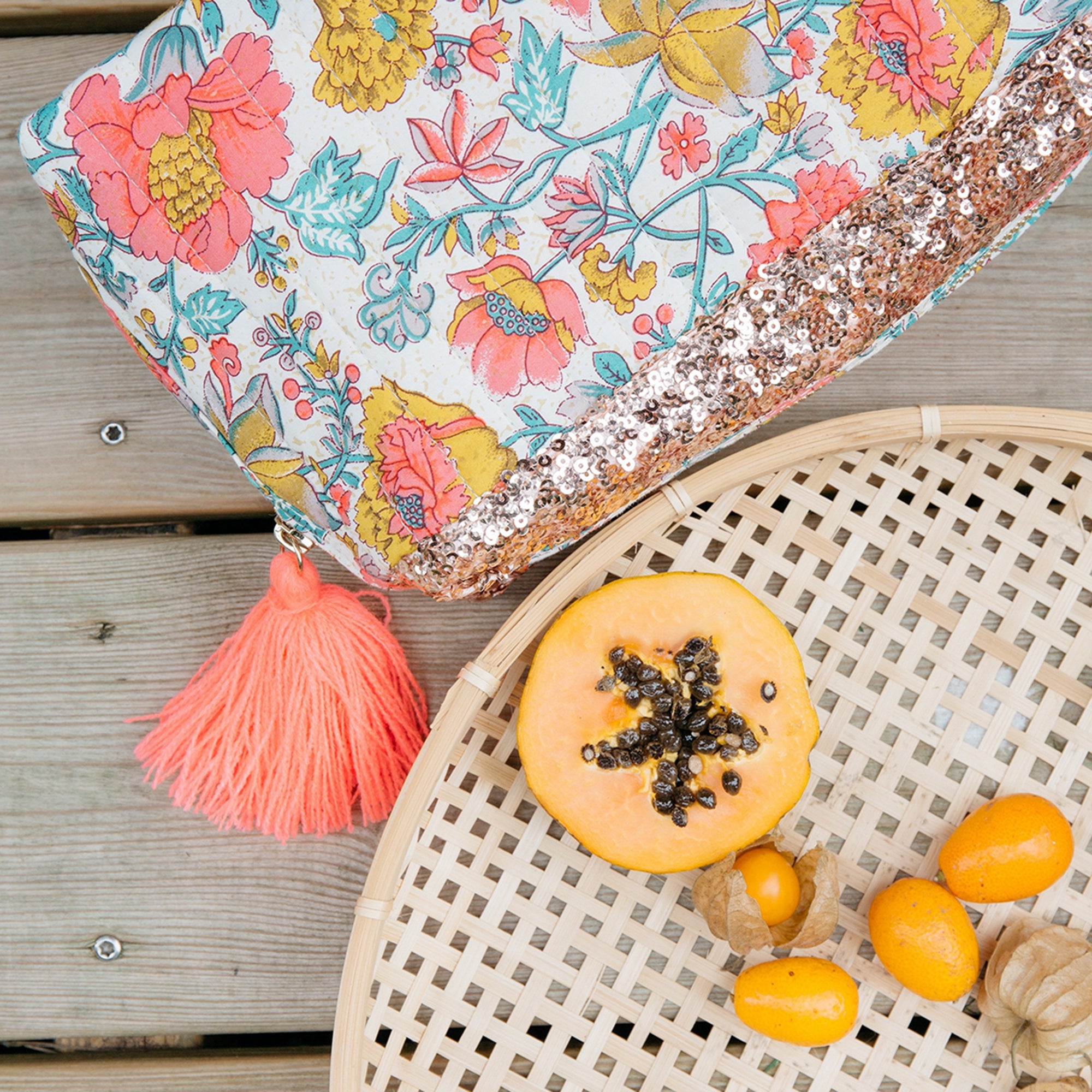 Baby Girls Multi Flowers Cotton Bag