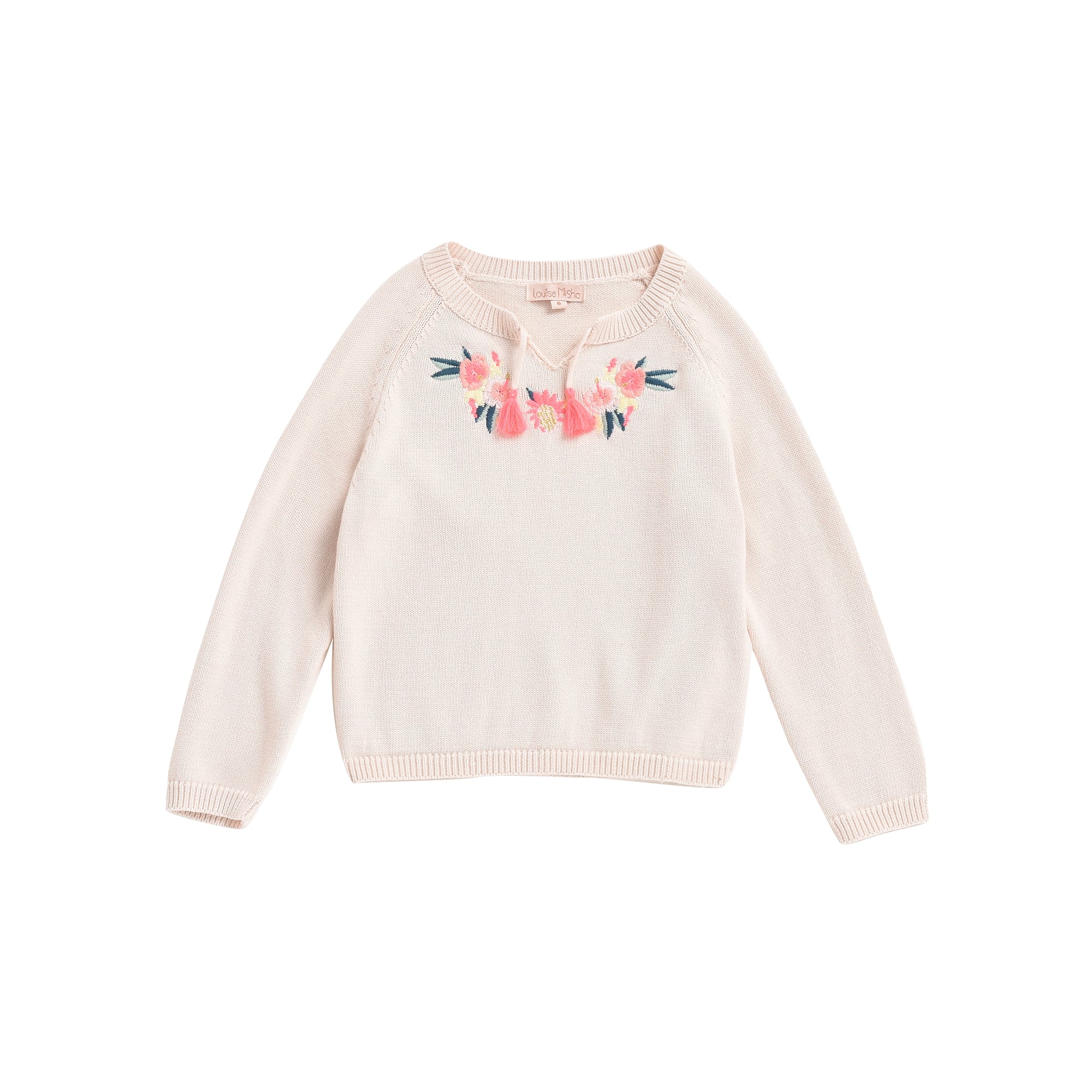 Girls Cream Cotton Sweater