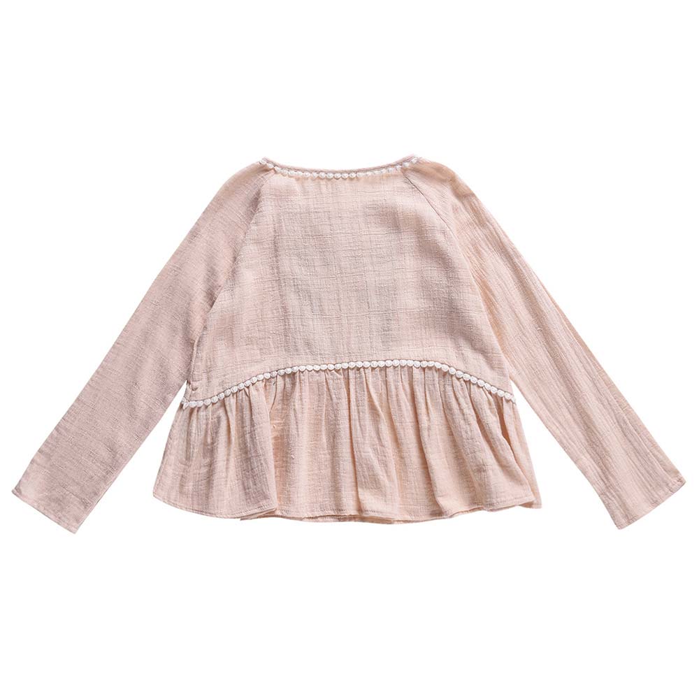 Girls Beige "Nola" Cotton Top