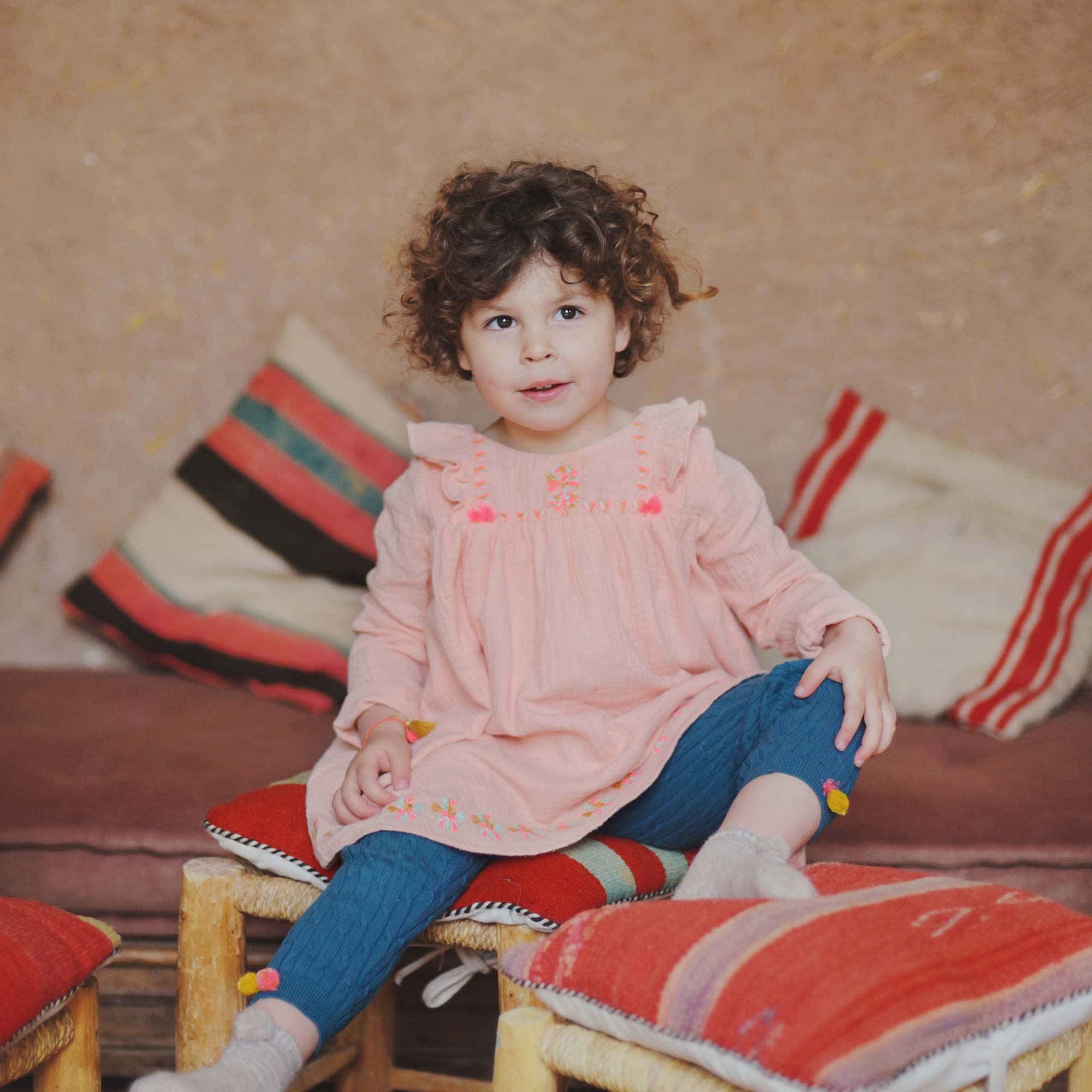 Girls Pink "Ella" Cotton Top