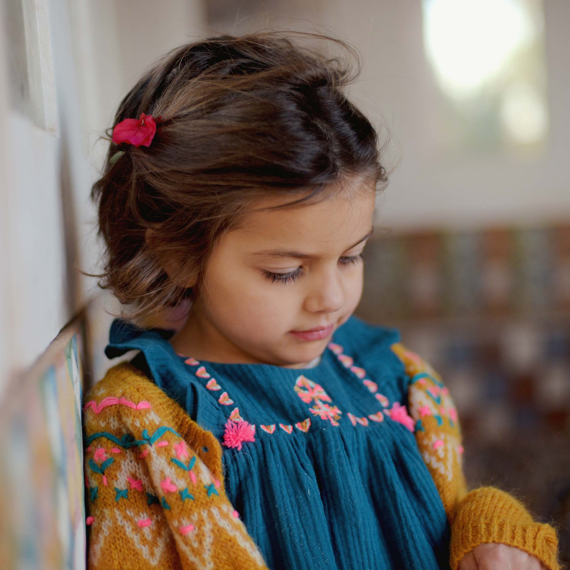 Girls Blue "Ella" Cotton Top