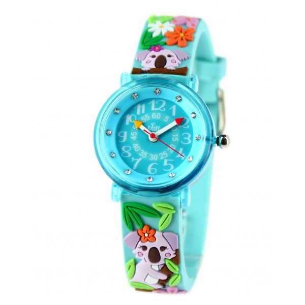 Girls & Boys Light Green Koala Watch(6-9Y)