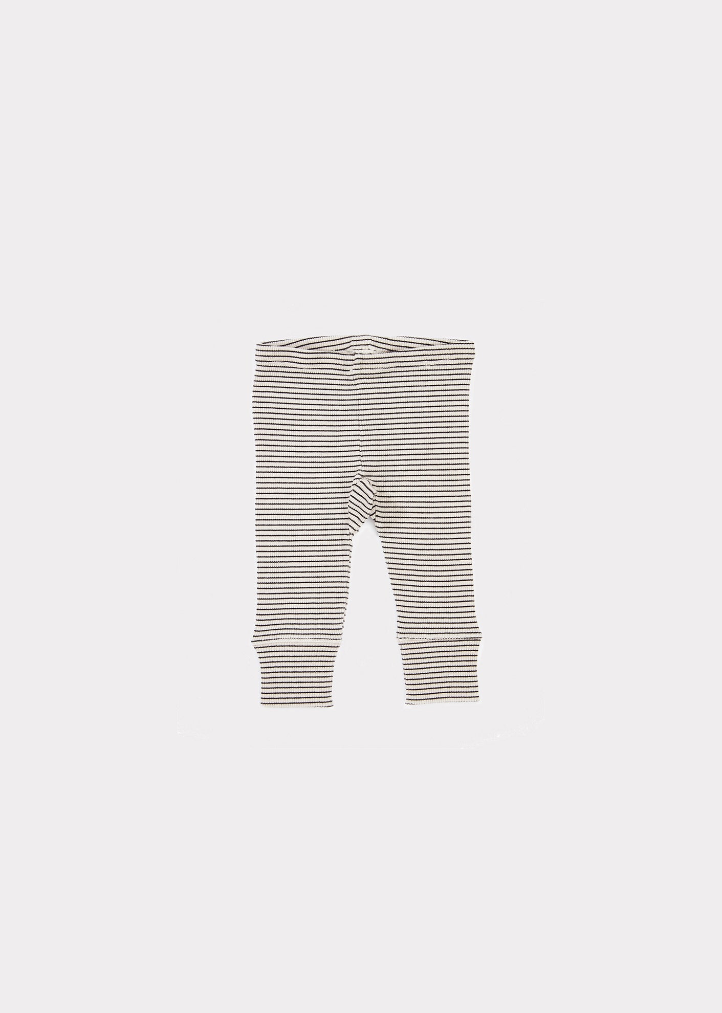 Baby Girls Beige Striped Cotton Trousers