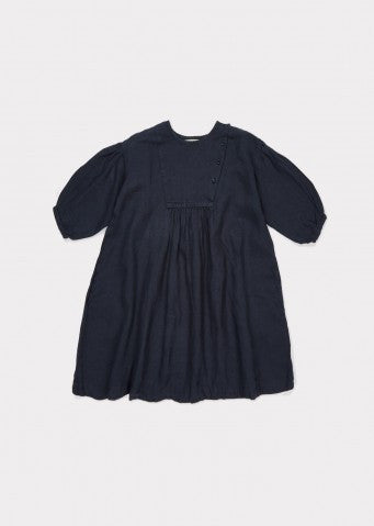 Girls Dark Blue Woven Dress