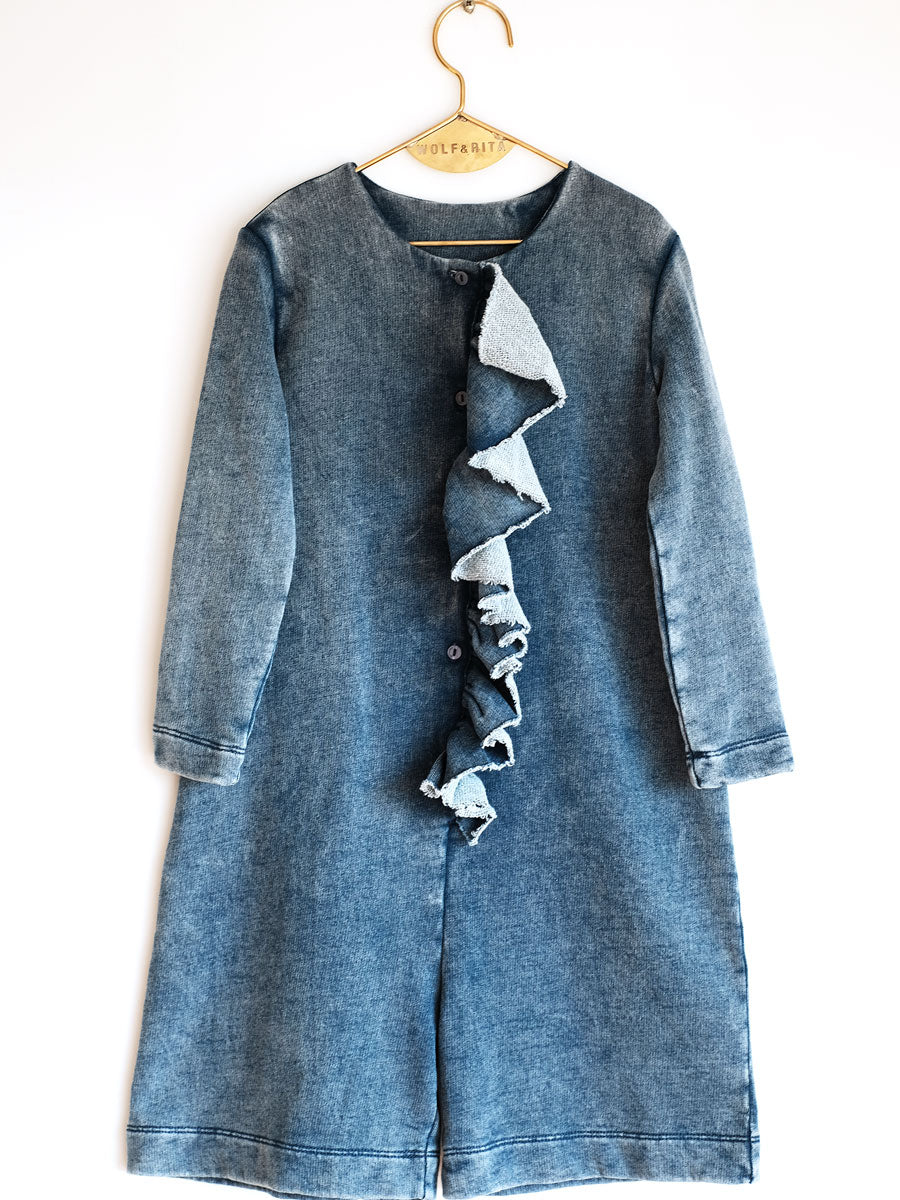 Girls Denim "LIDIA" Cotton Jumpsuit