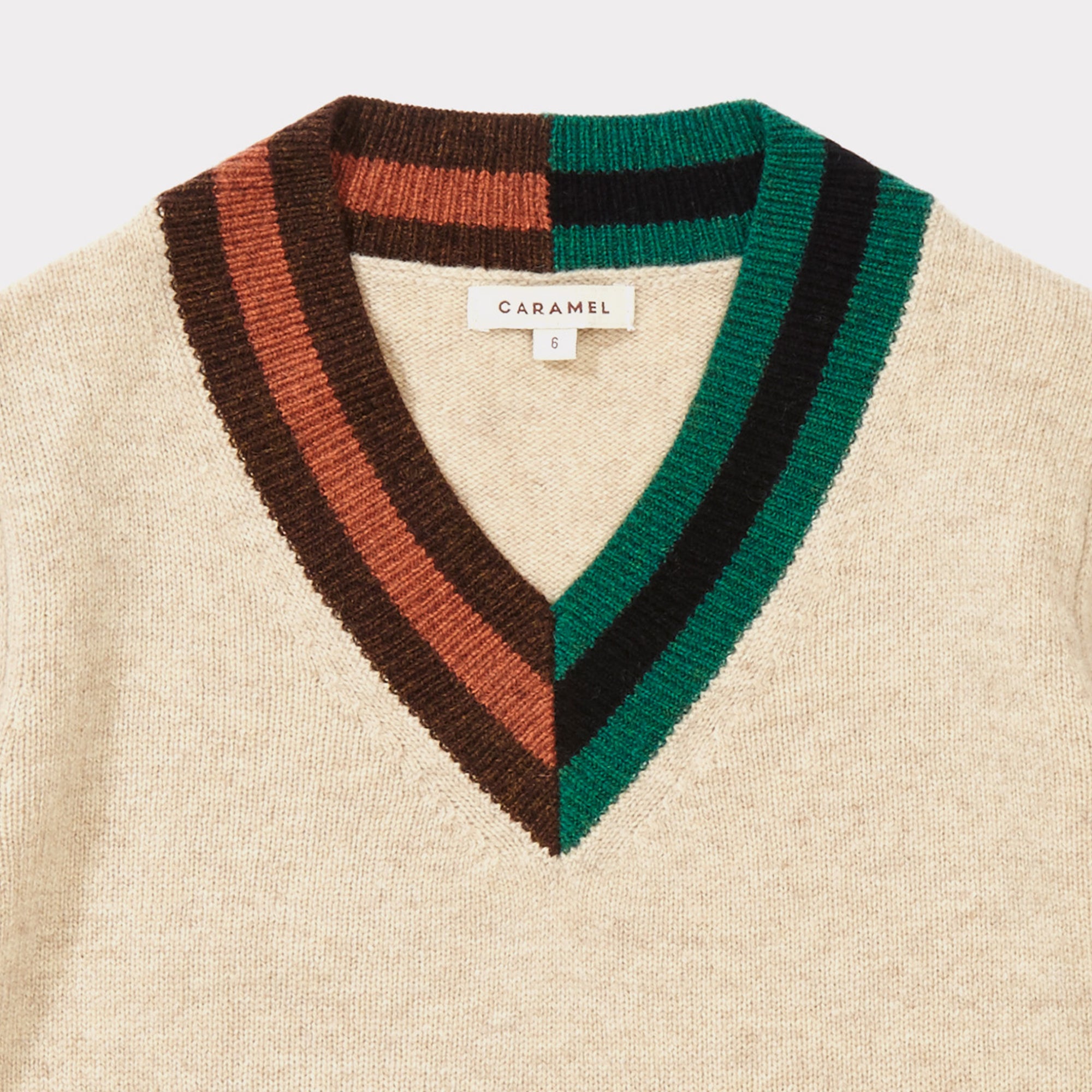 Girls & Boys Oatmeal Striped Sweater