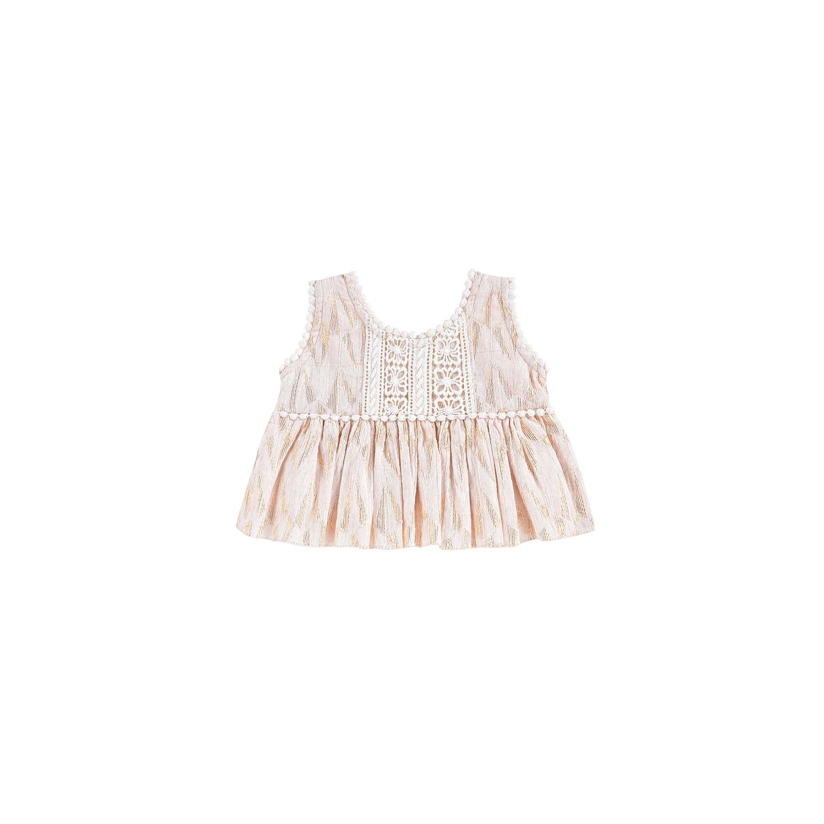 Girls Blush Psyche Lurex Top