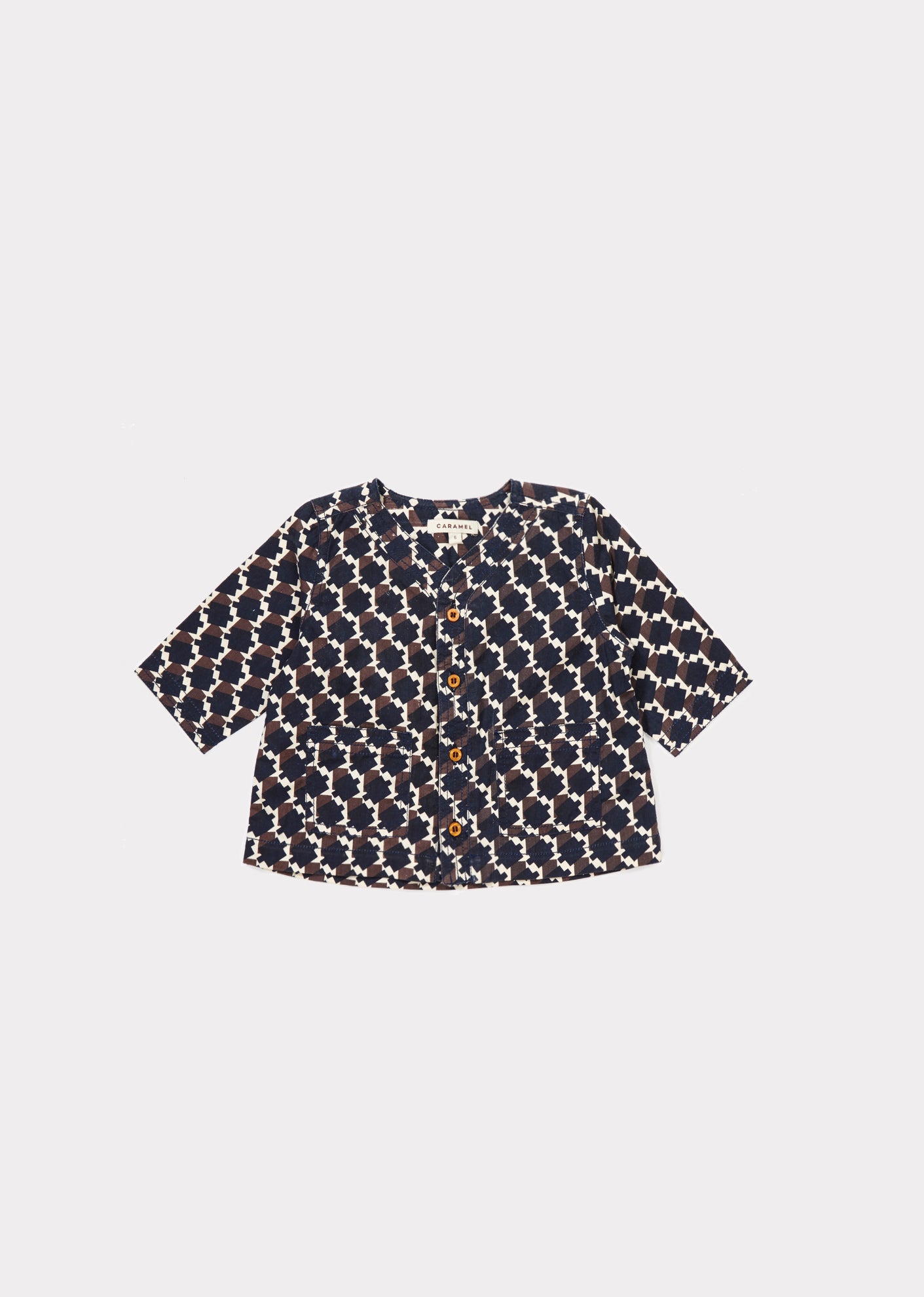 Baby Blue & Chocolate Cotton Top