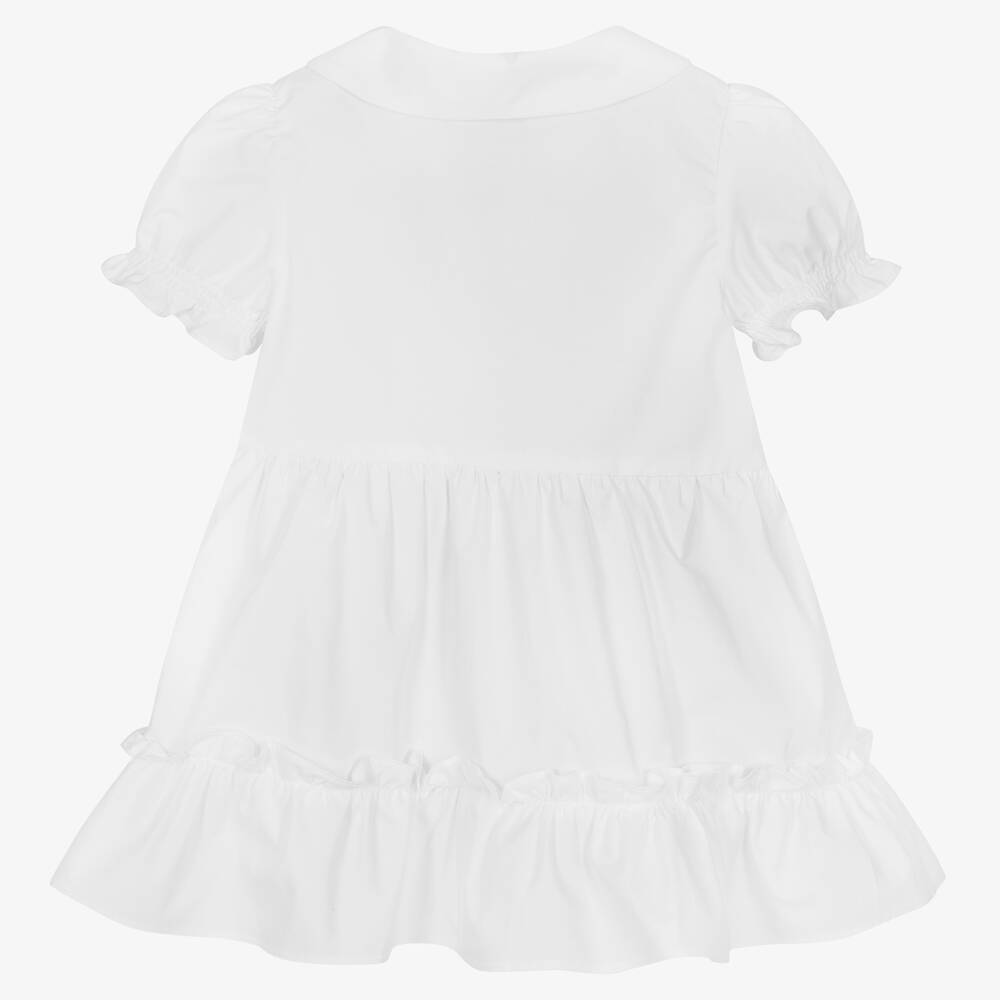 Baby Girls White Cotton Dress