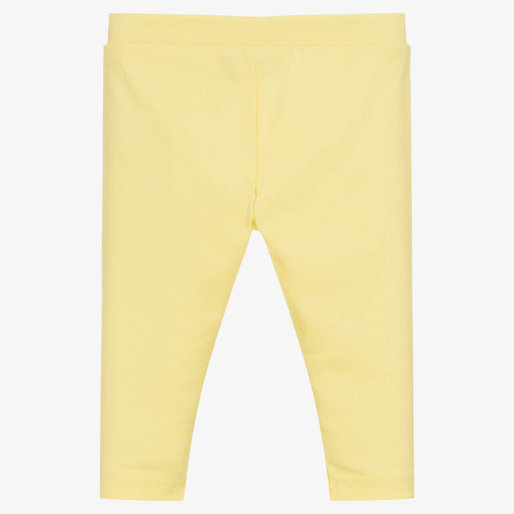 Baby Girls Yellow Cotton Leggings