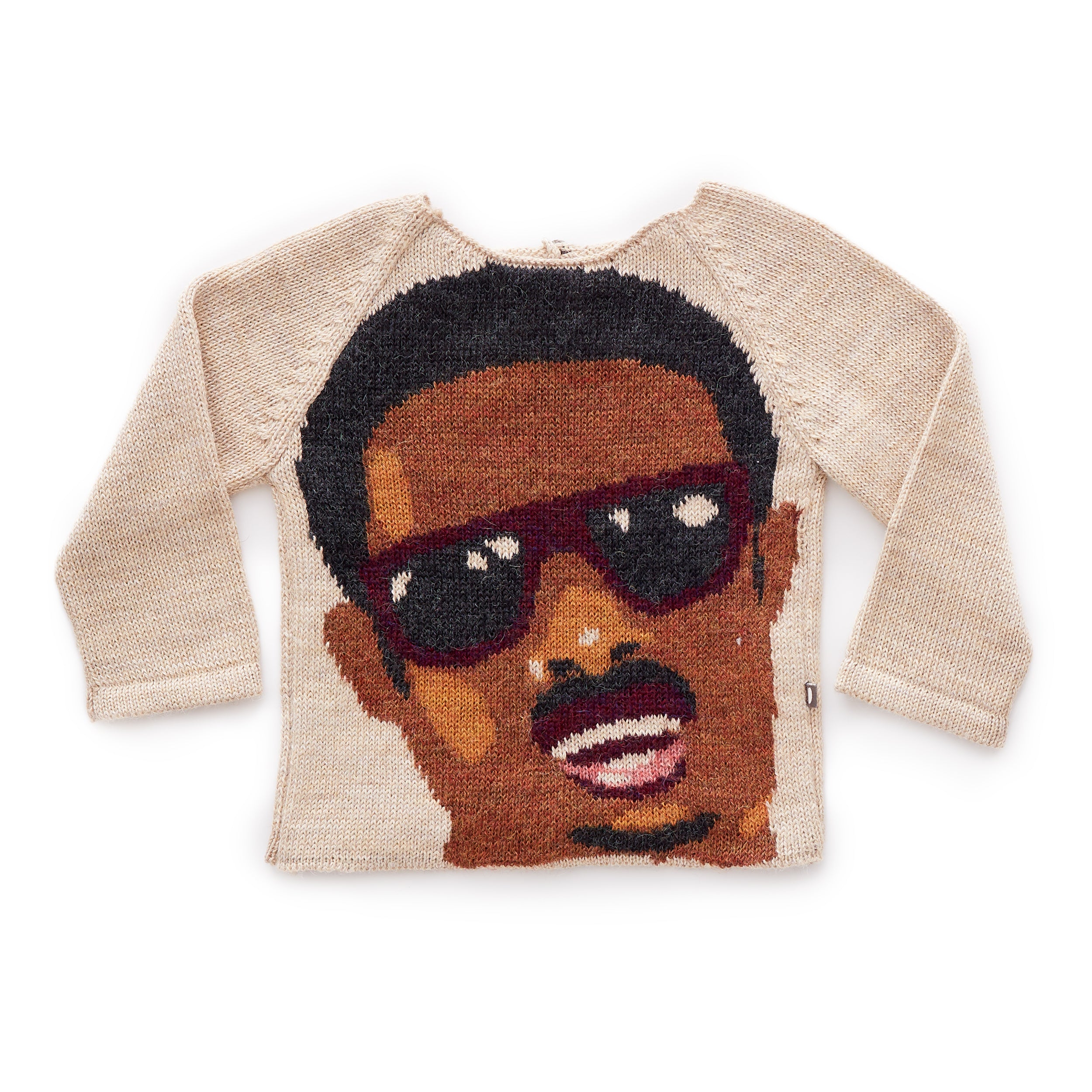 Baby Beige & Multi Baby Alpaca Sweater