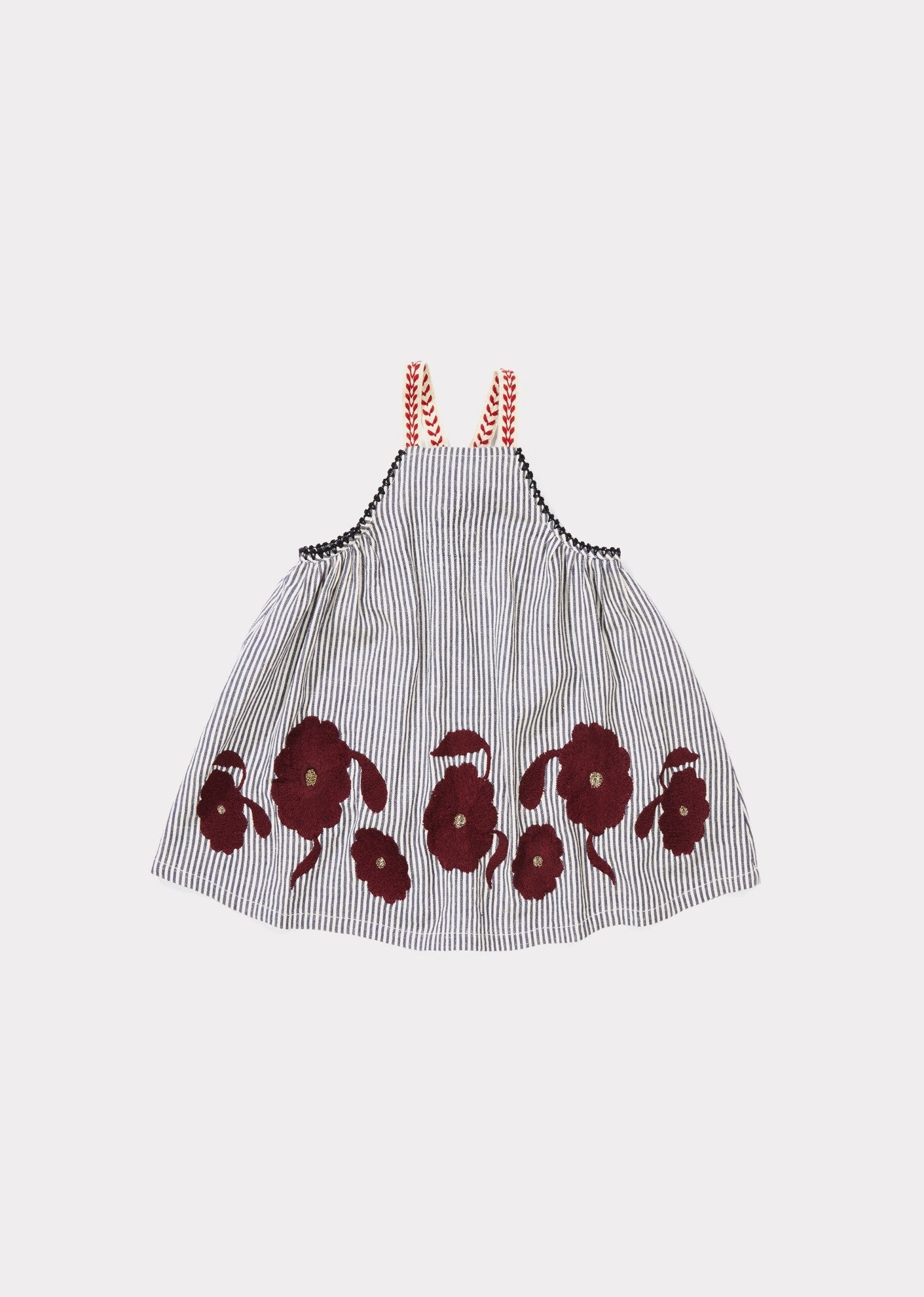 Baby Girls Blue Stripes Cotton Dress