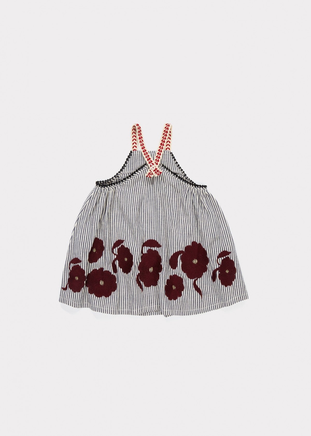 Baby Girls Blue Stripes Cotton Dress