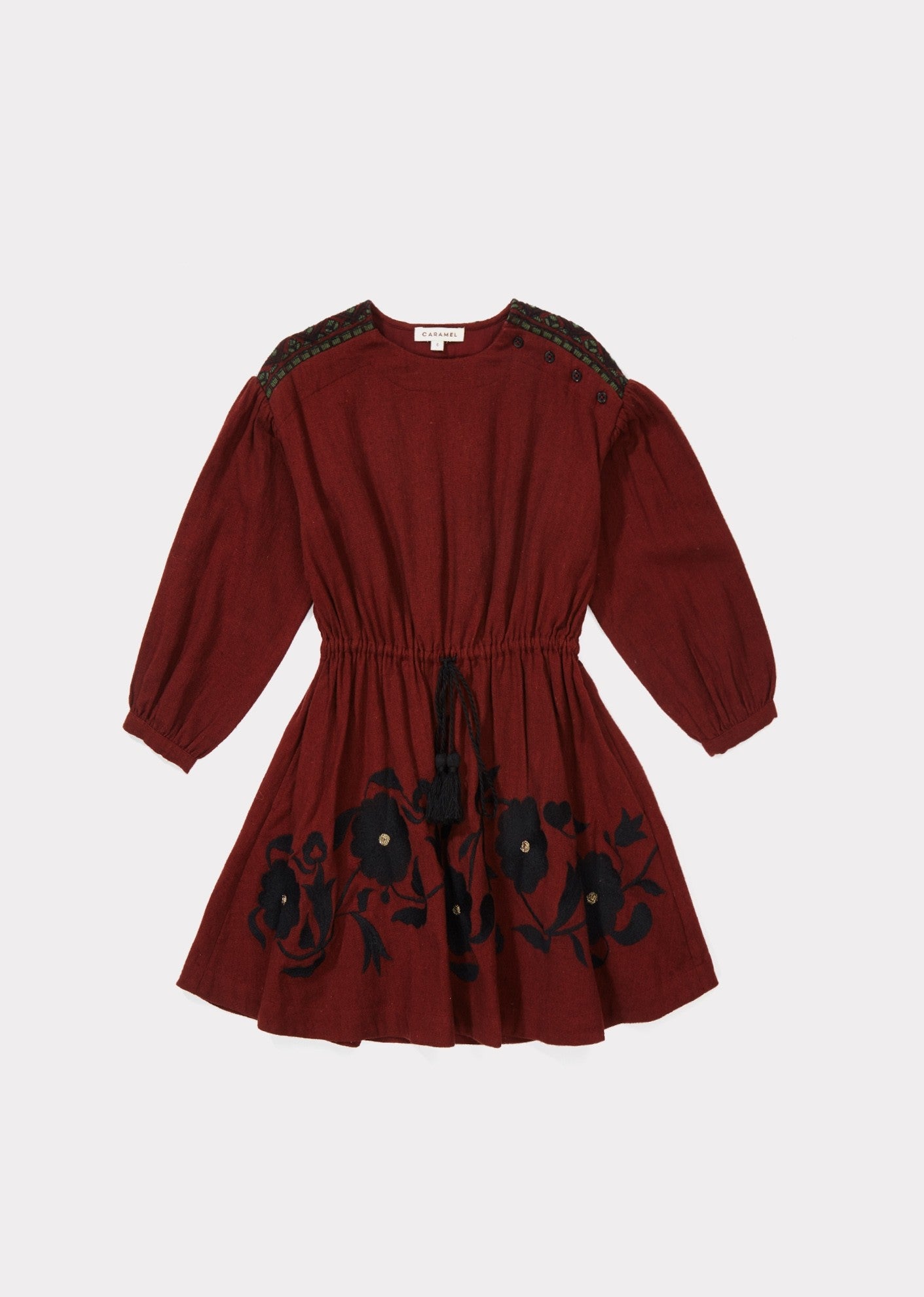 Girls Burnt Ochre Cotton Dress