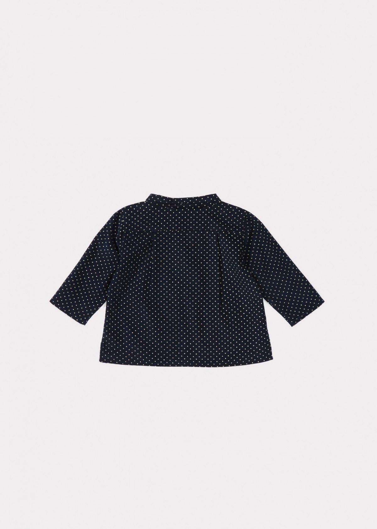 Baby Navy Babycord Dot Cotton Shirt
