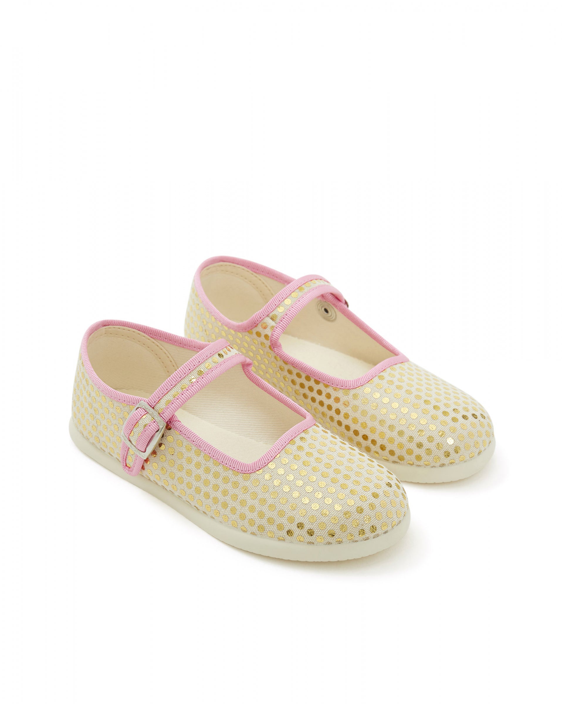 Girls Light Yellow Flat Shoes