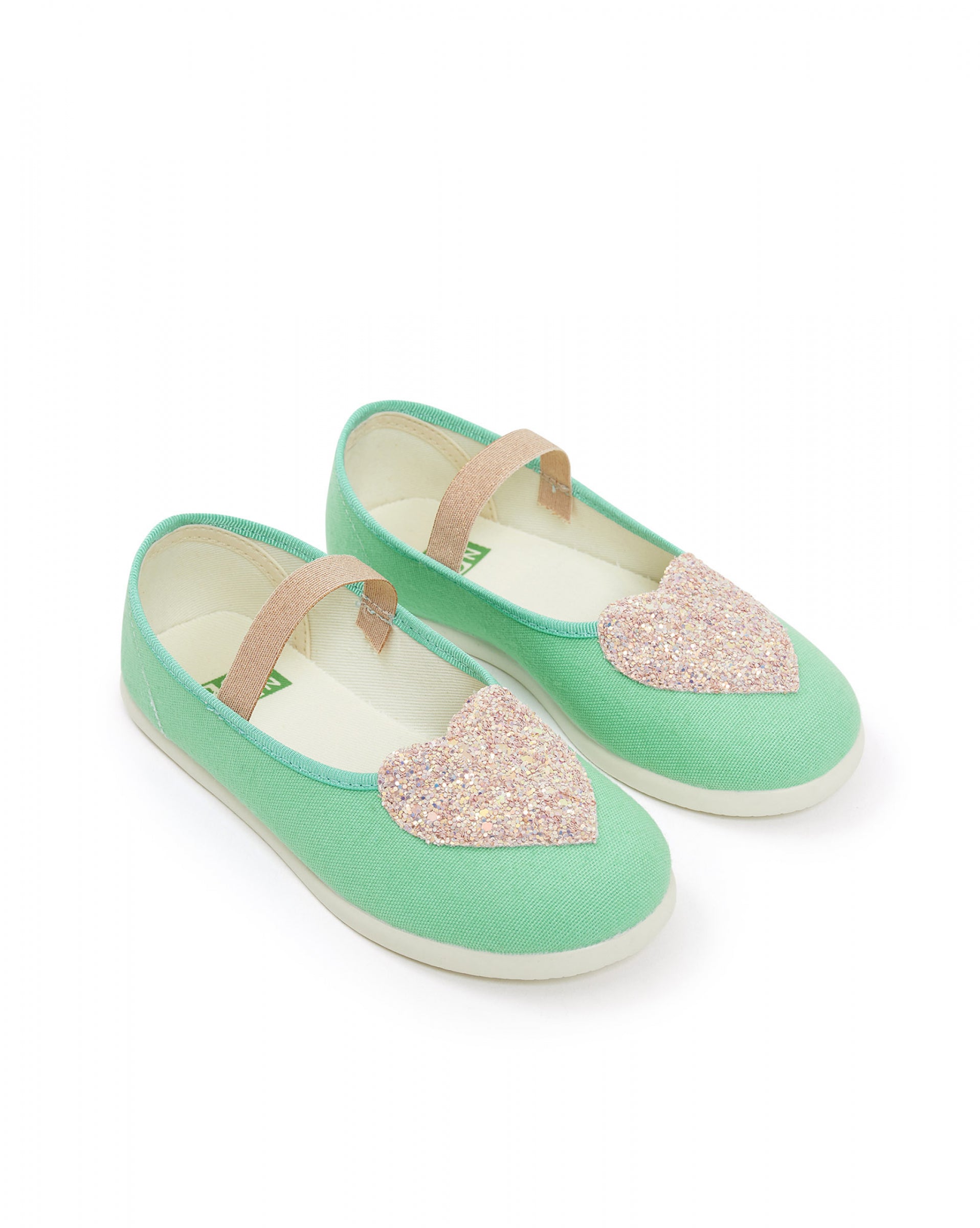 Girls Green Flat Shoes