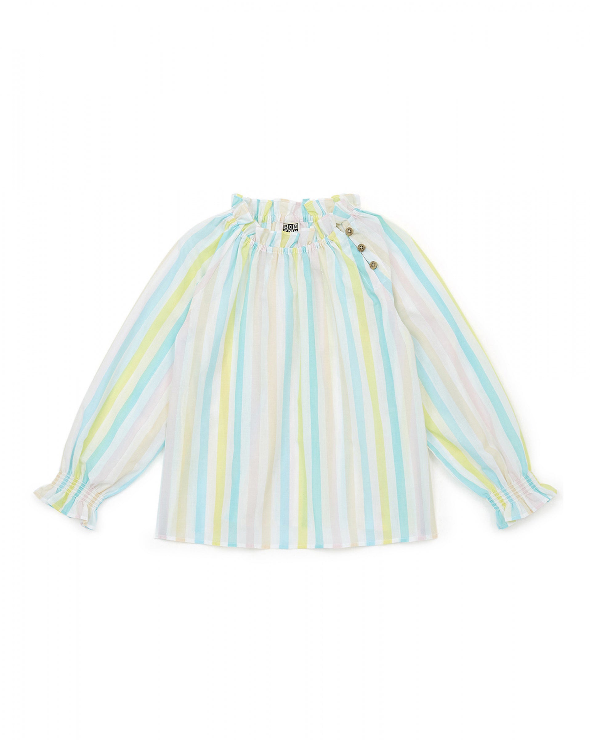 Girls Green Stripe Shirts