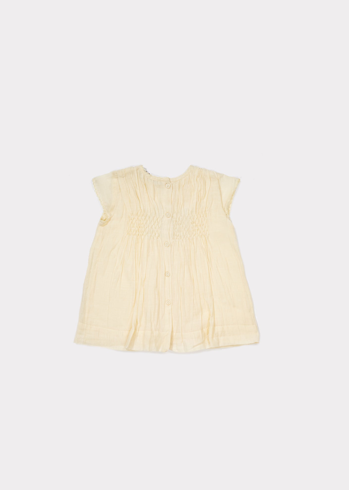 Baby Girls Pale Yellow Cotton Dress