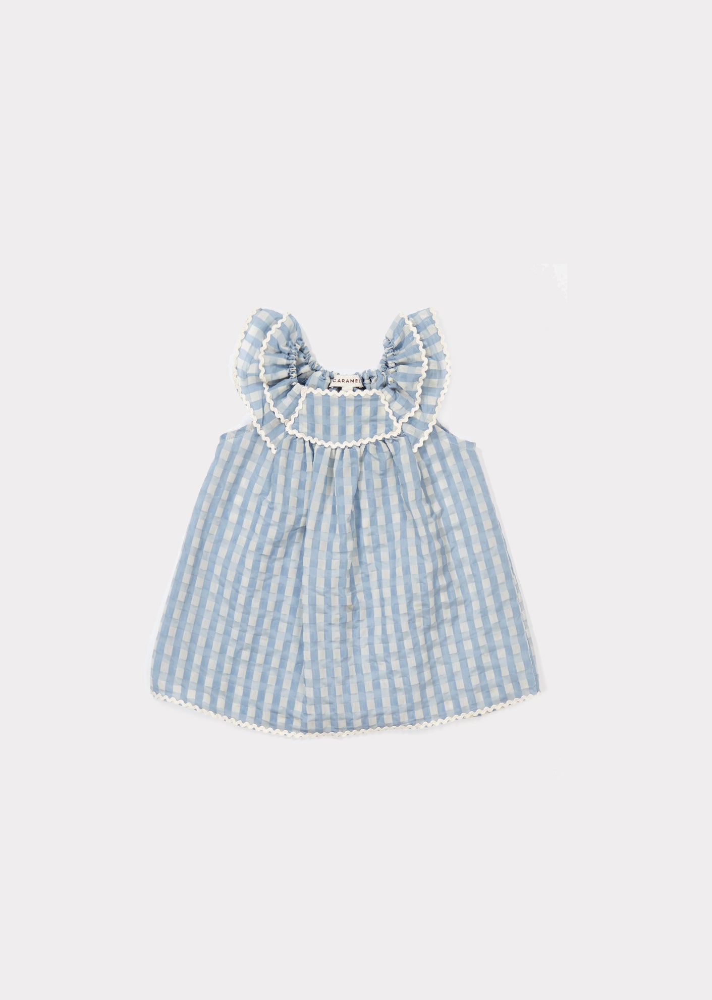 Baby Girls Pale Blue Woven Dress