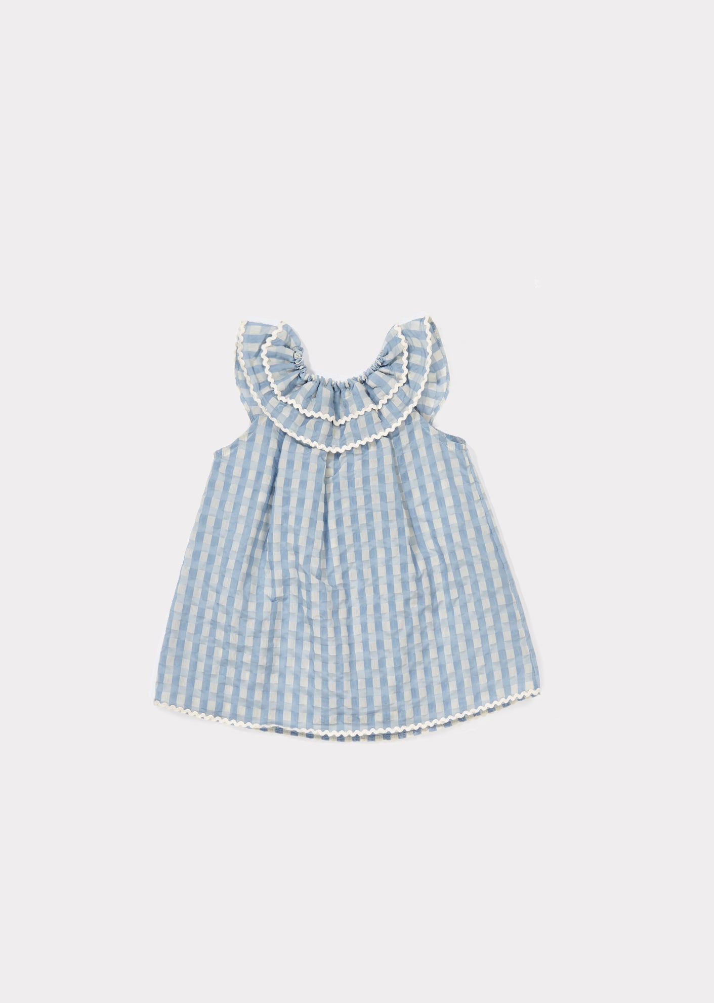 Baby Girls Pale Blue Woven Dress