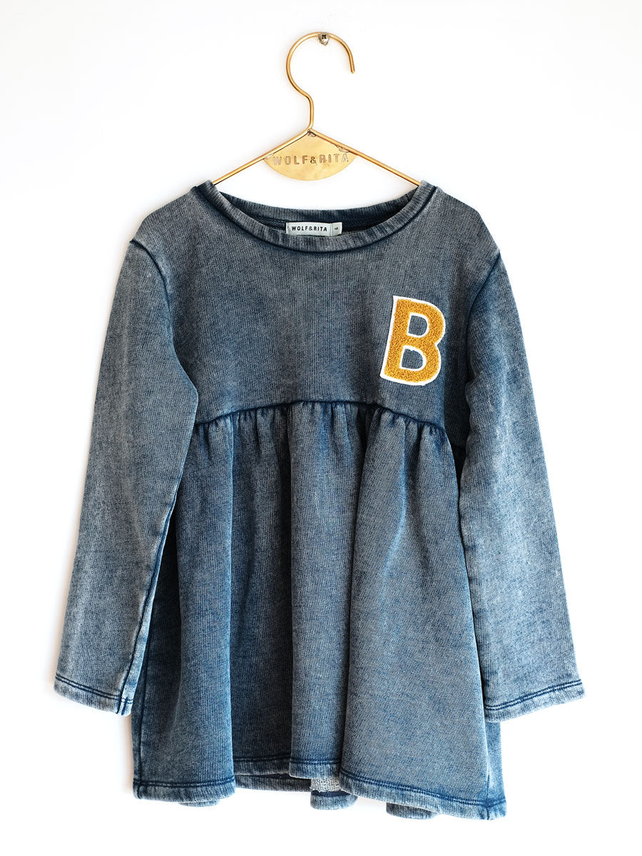 Girls Denim 鈥淩OSA鈥? Cotton Top
