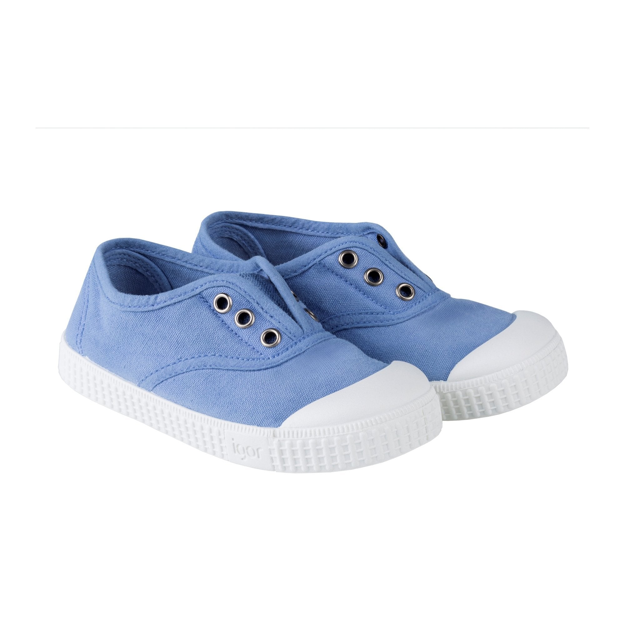 Girls & Boys Blue Cotton Shoes