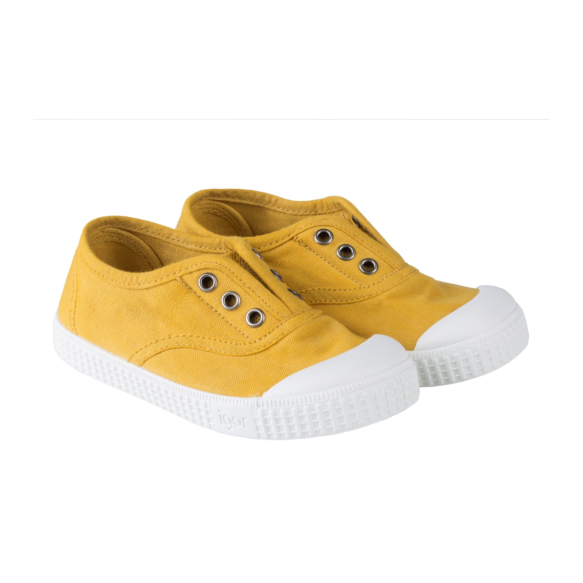 Girls & Boys Ginger Yellow Cotton Shoes