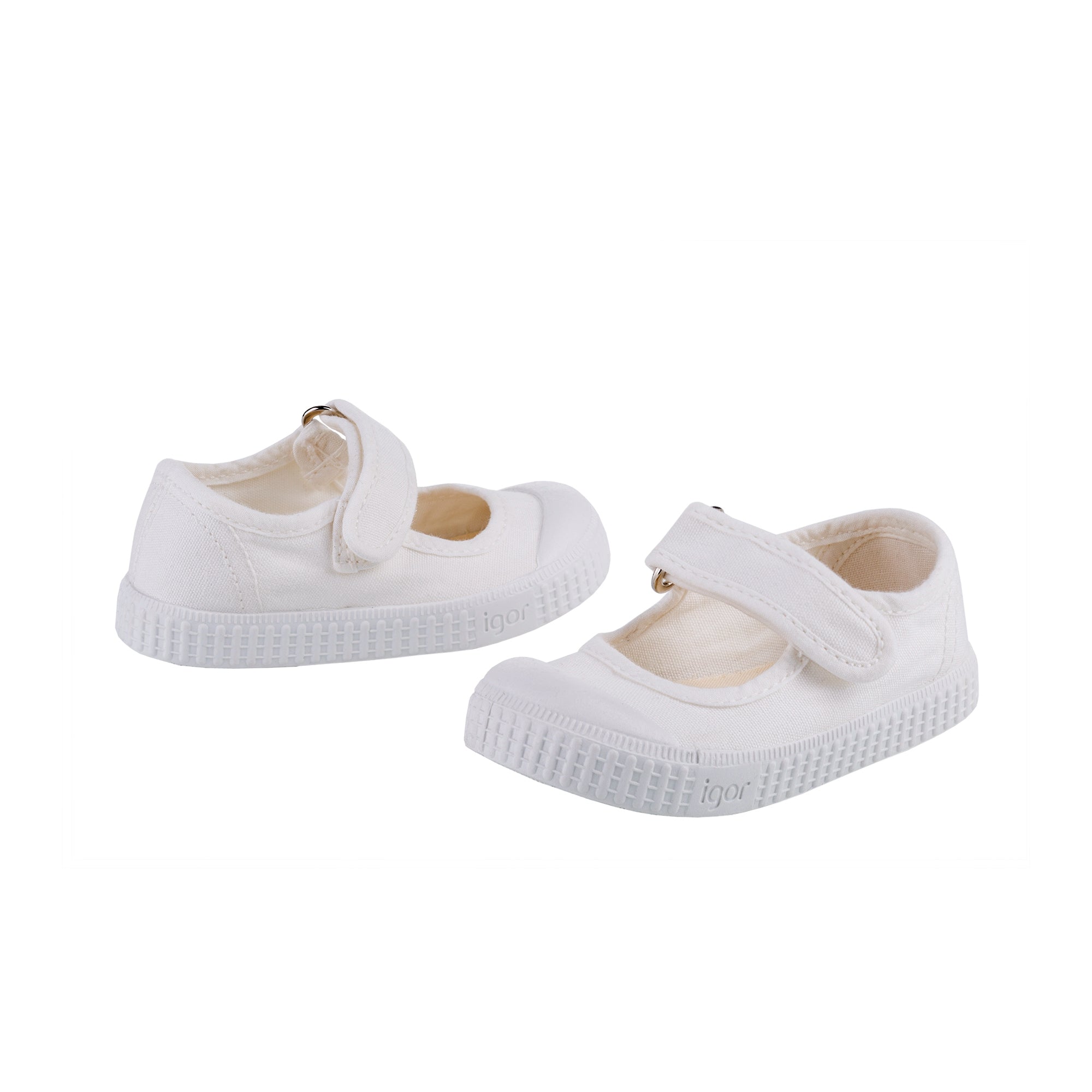 Girls White Cotton Shoes