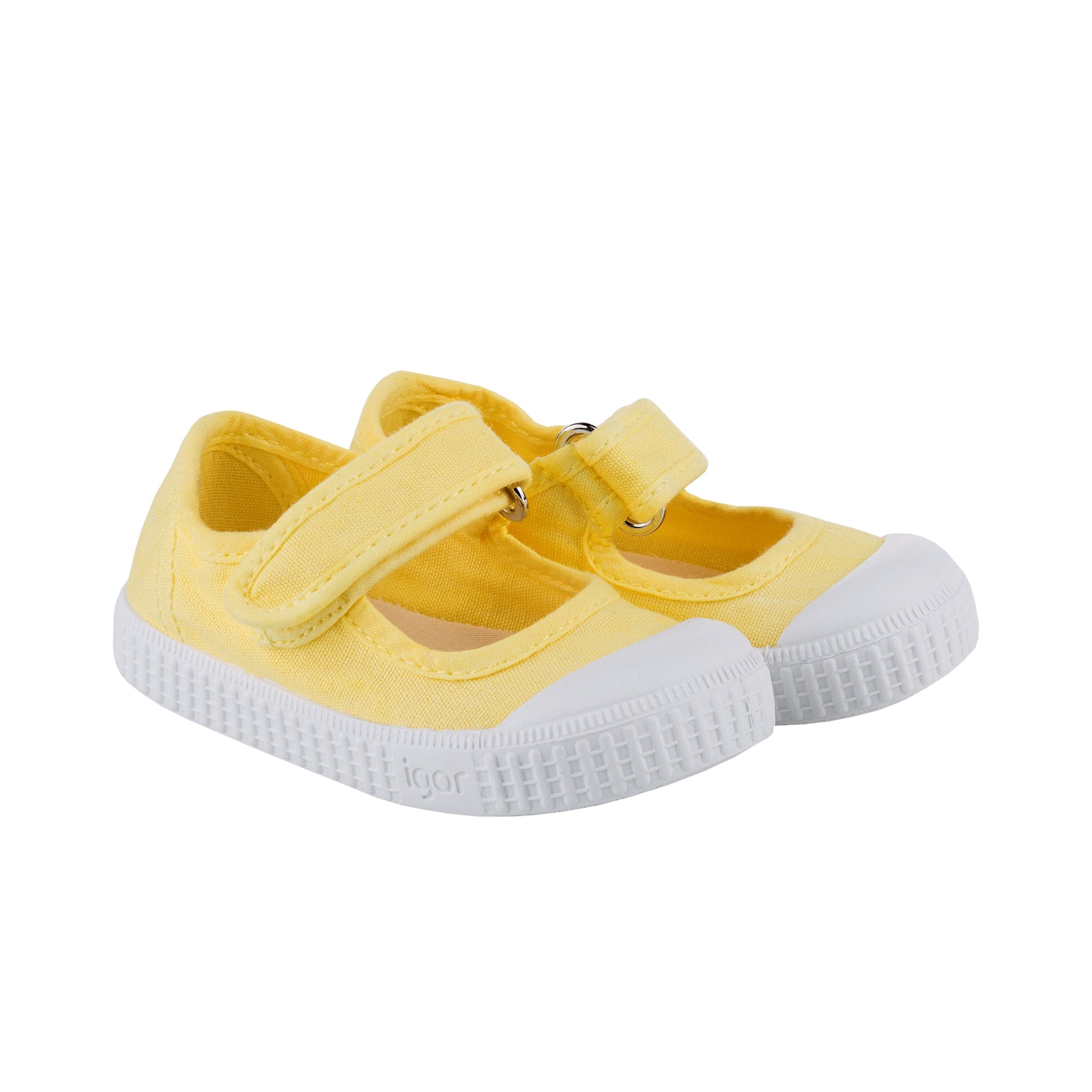 Girls Yellow Cotton Shoes